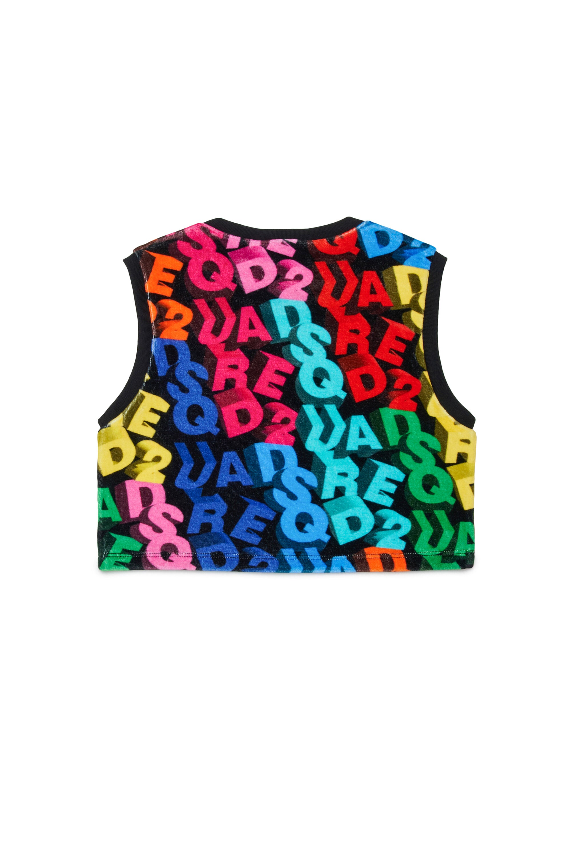 Camiseta sin mangas con logotipo multicolor allover