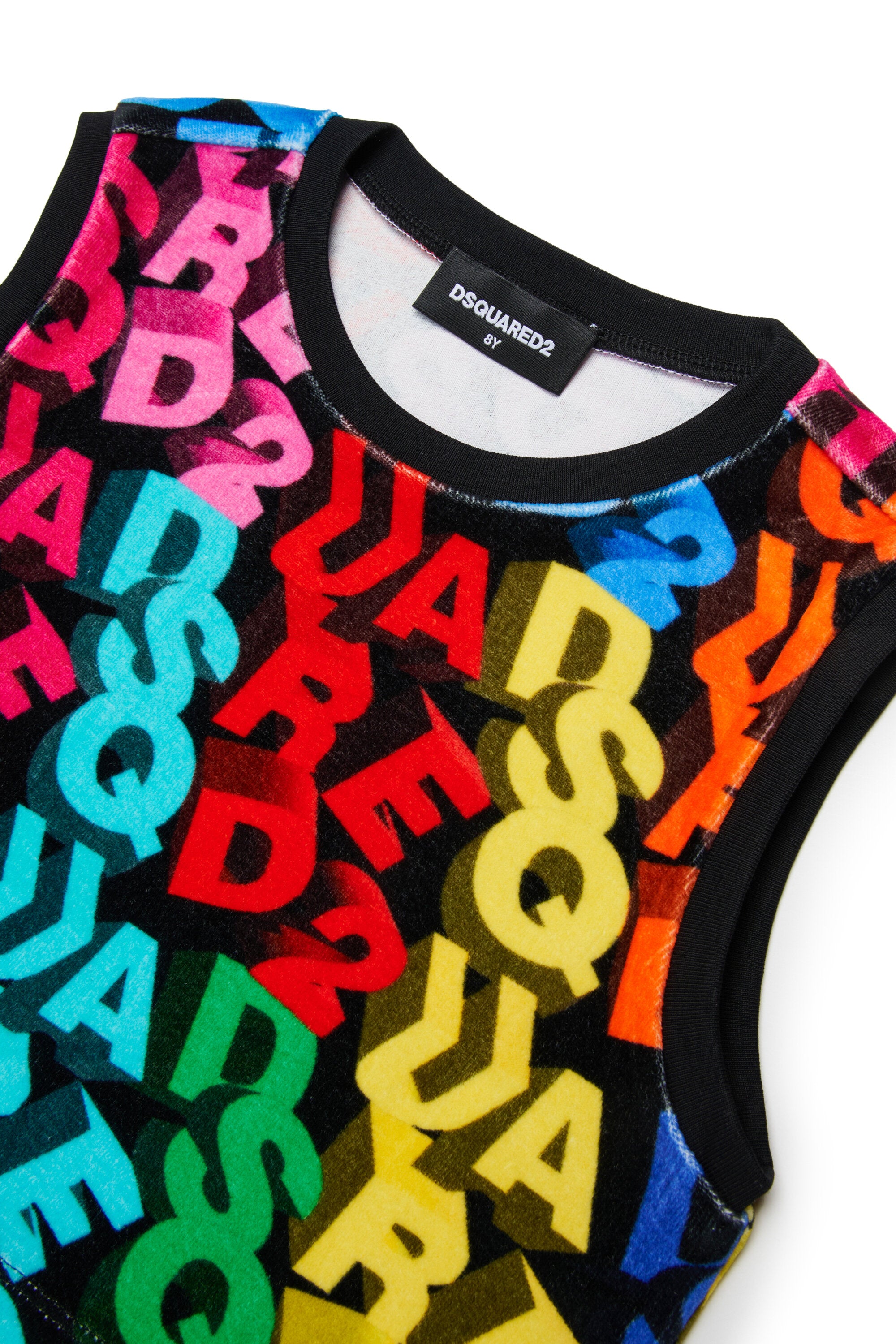 Camiseta sin mangas con logotipo multicolor allover