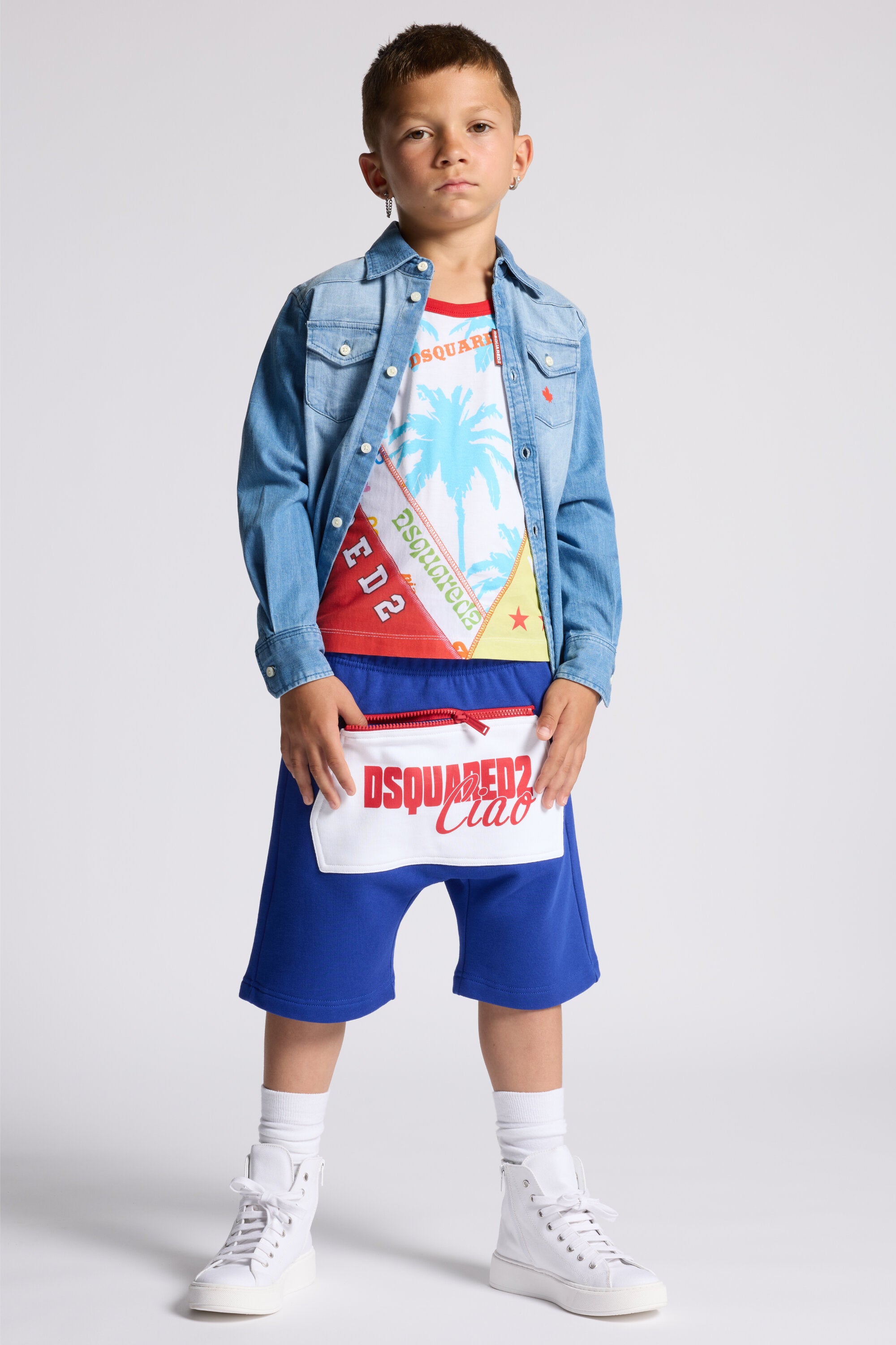 Sweatshirt shorts with logo