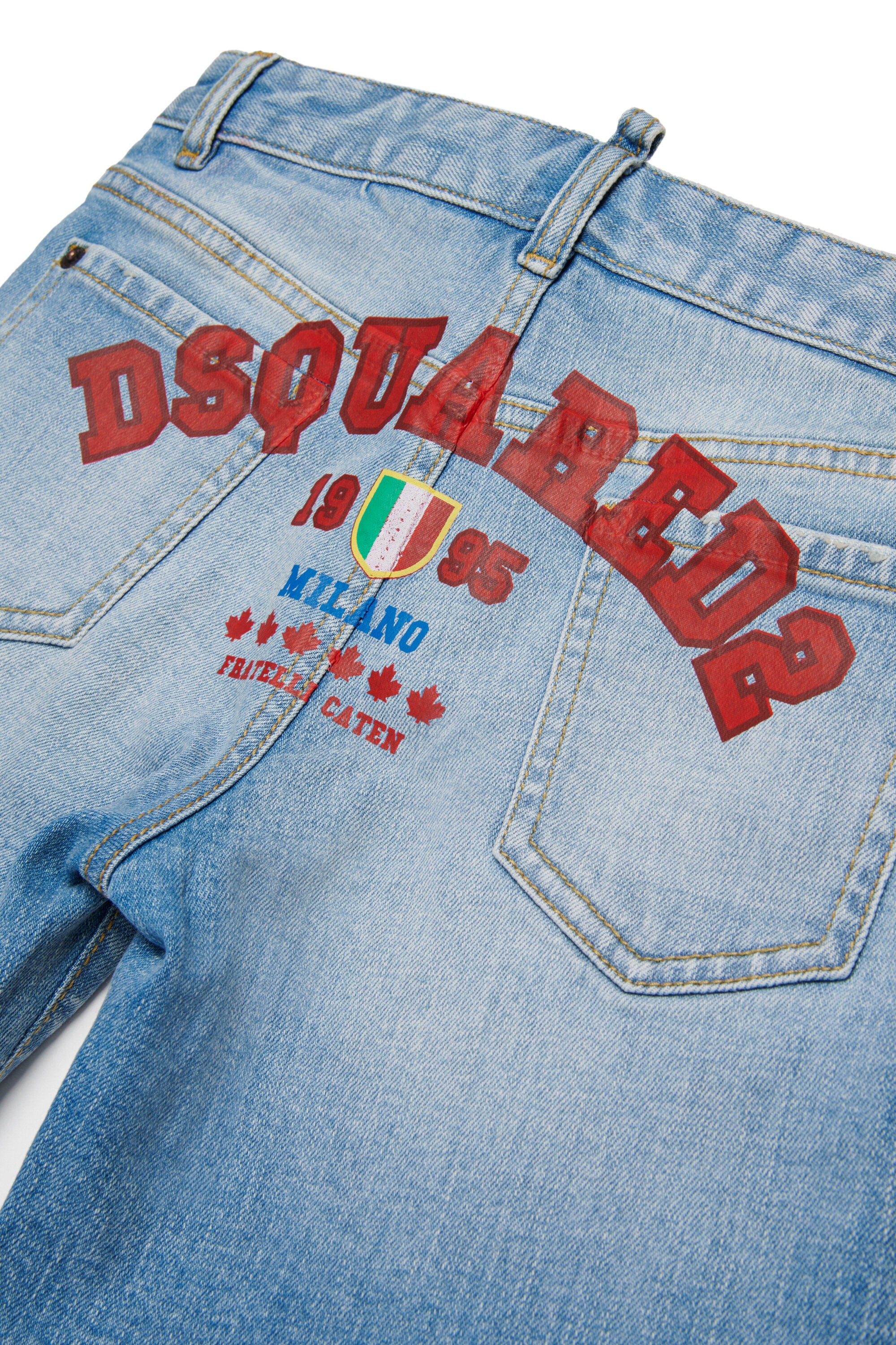 Light blue denim shorts