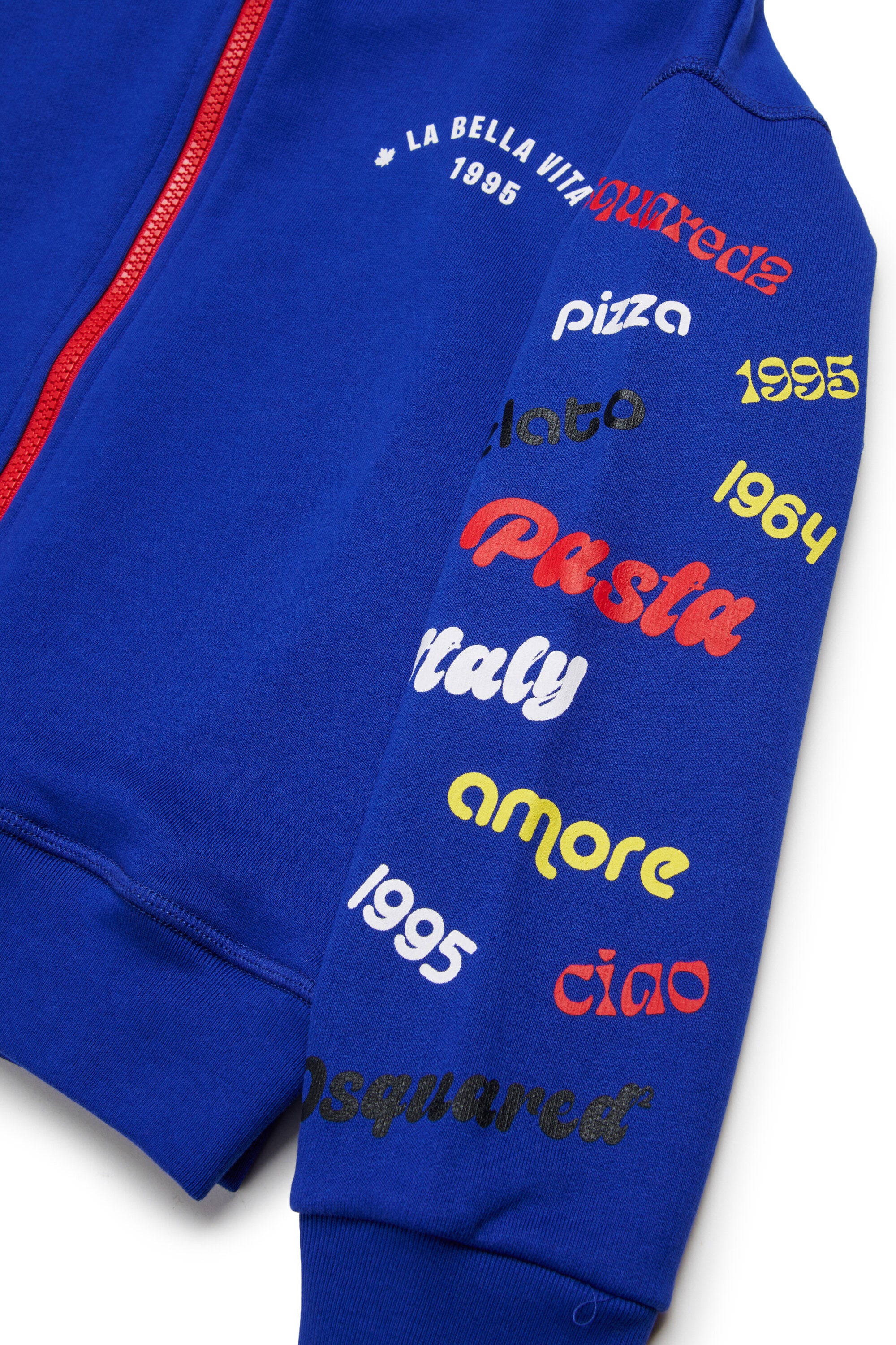 Sudadera con cremallera completa y logo