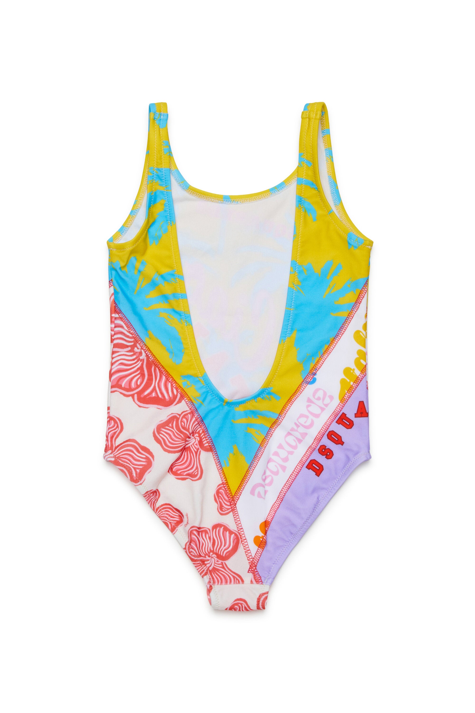 One-piece swimsuit with logo