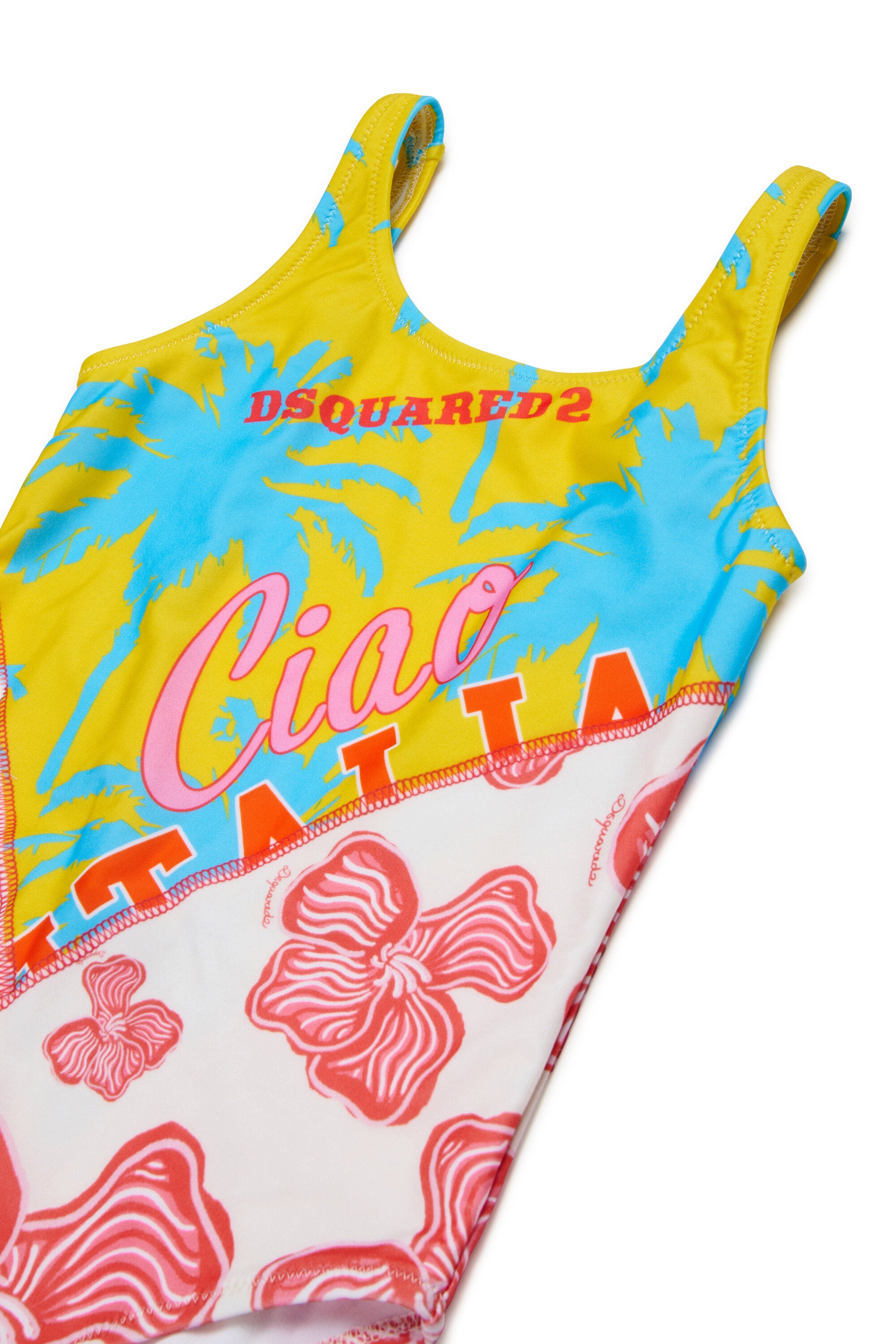 One-piece swimsuit with logo