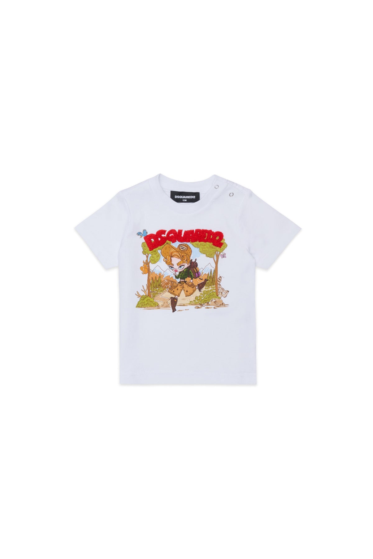 Camiseta con logo y estampado delantero