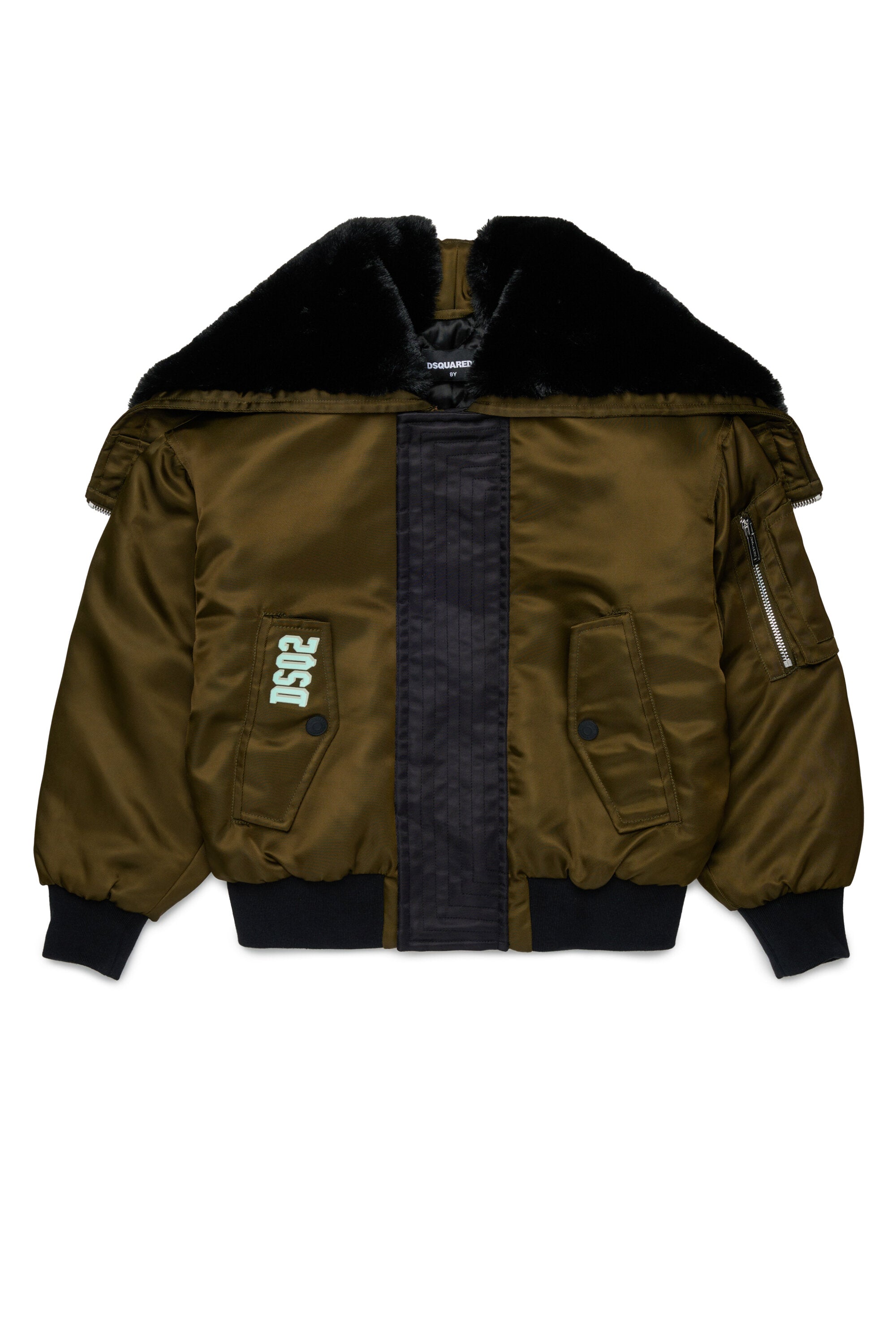 Cazadora bomber con logo estampado