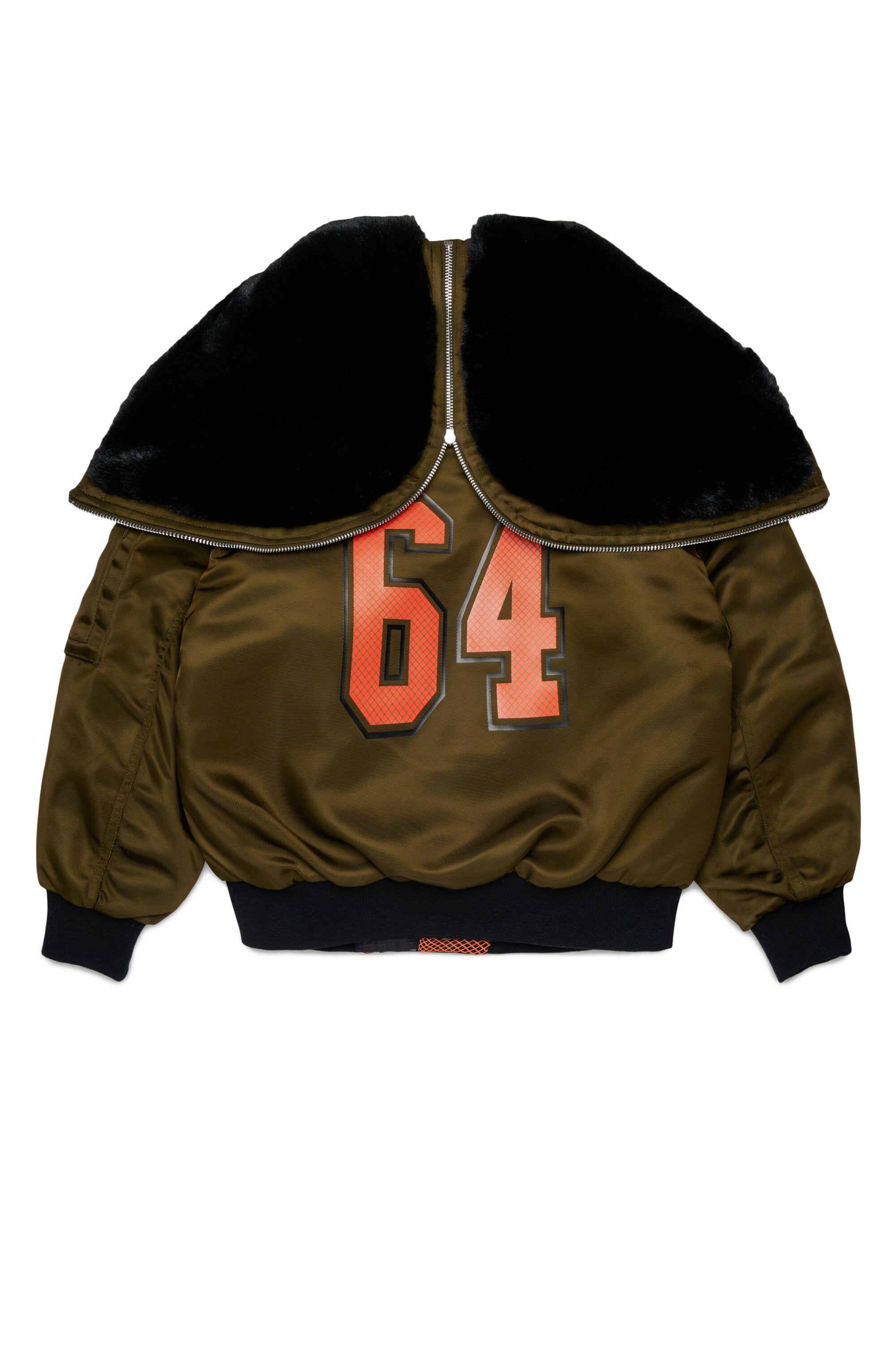 Cazadora bomber con logo estampado