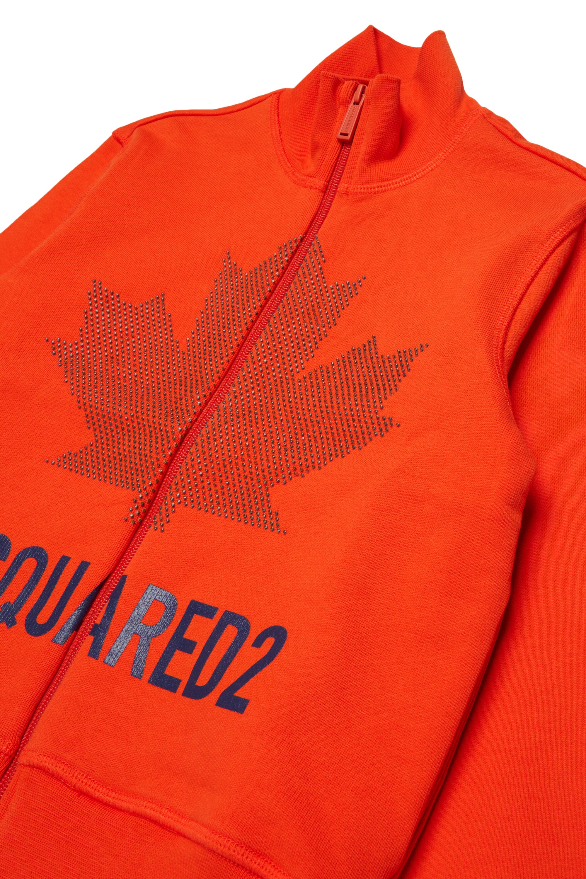 Sudadera con cremallera completa y logo