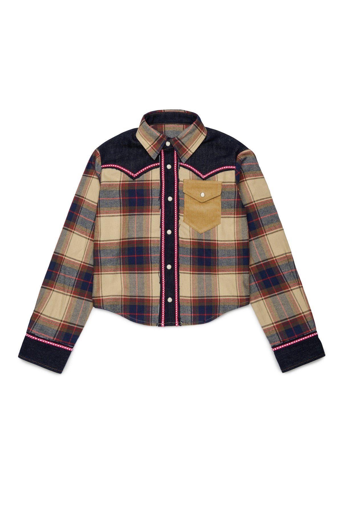 Checked shirt with logo