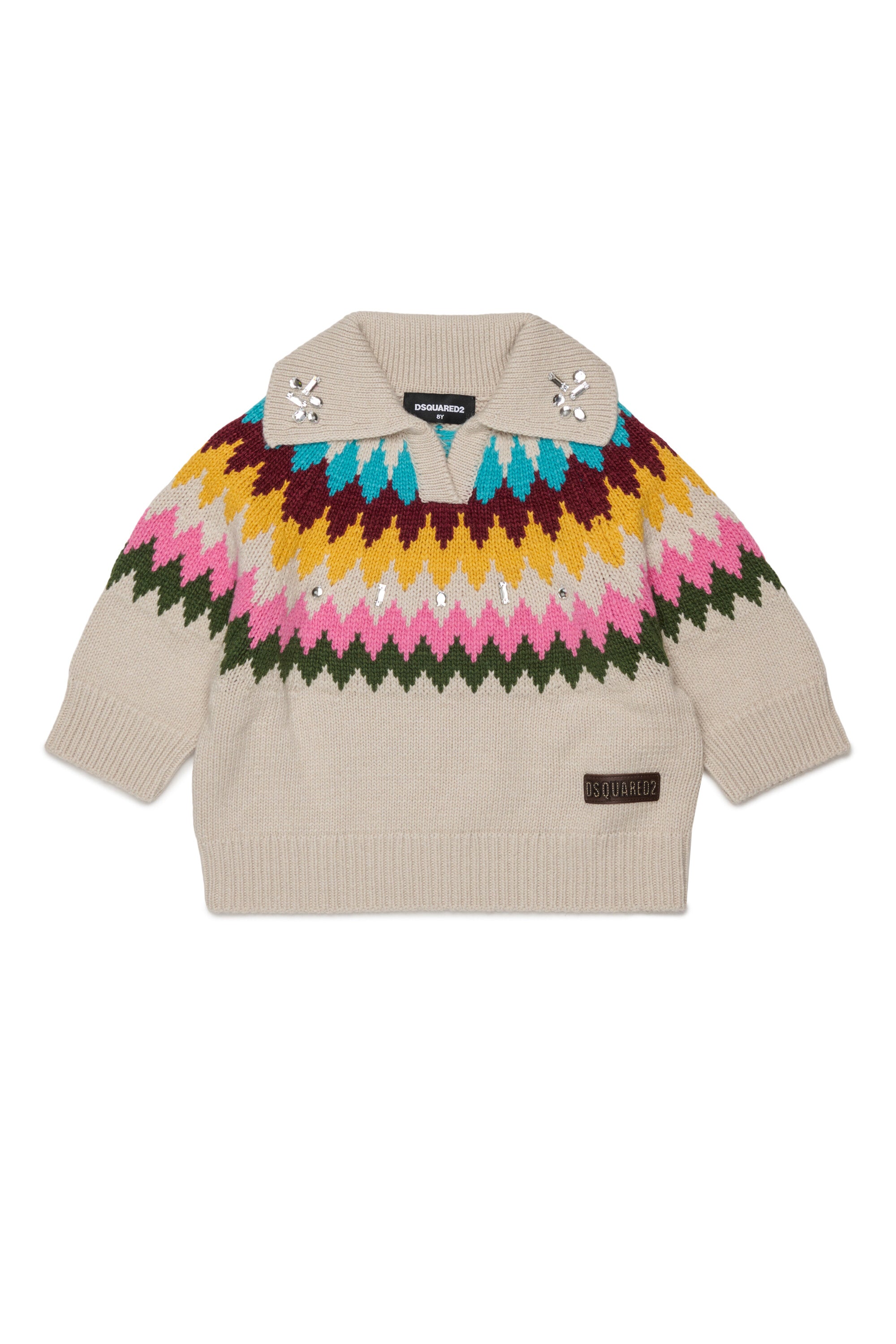 Jacquard pullover with logo
