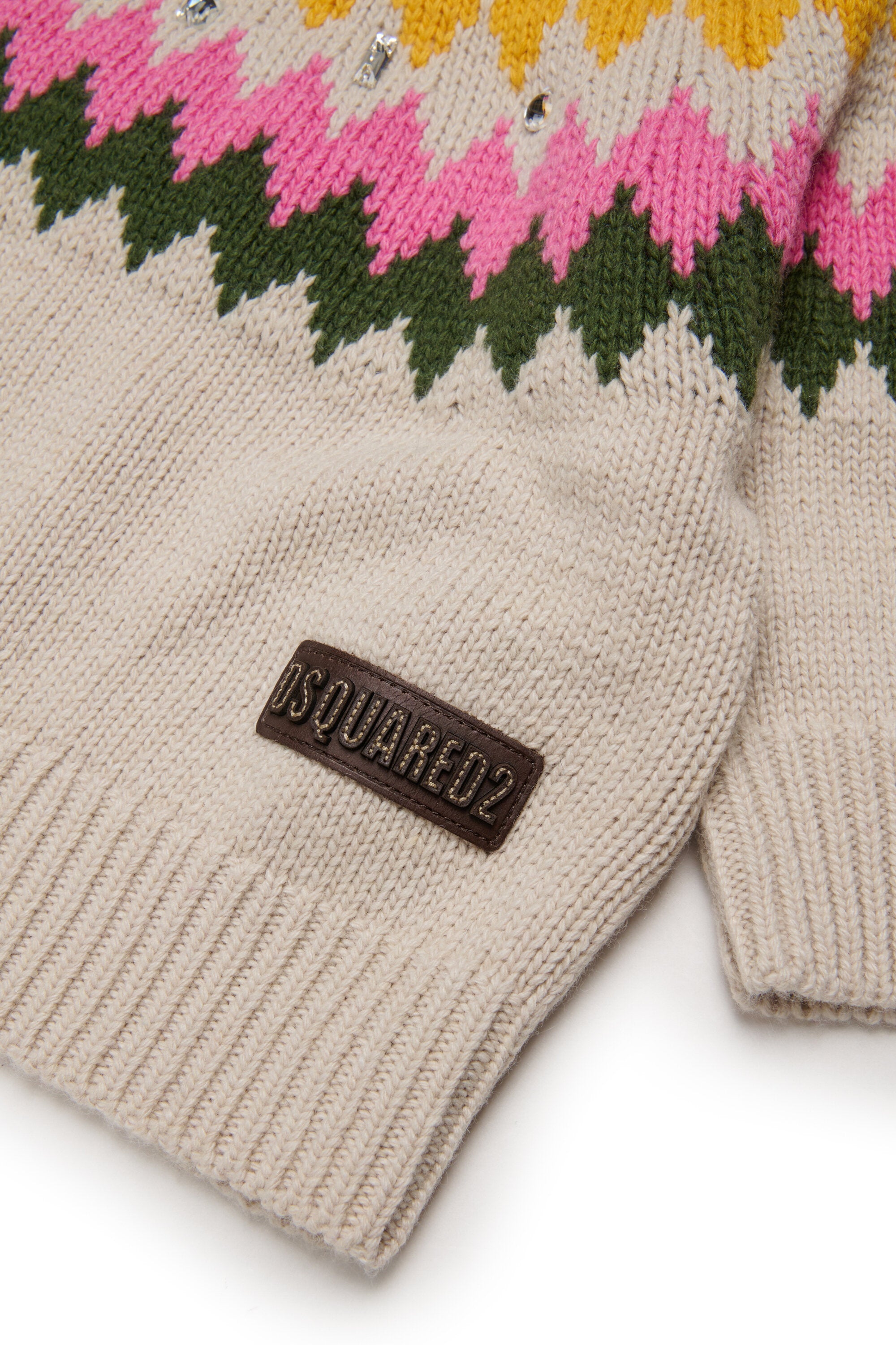 Jacquard pullover with logo