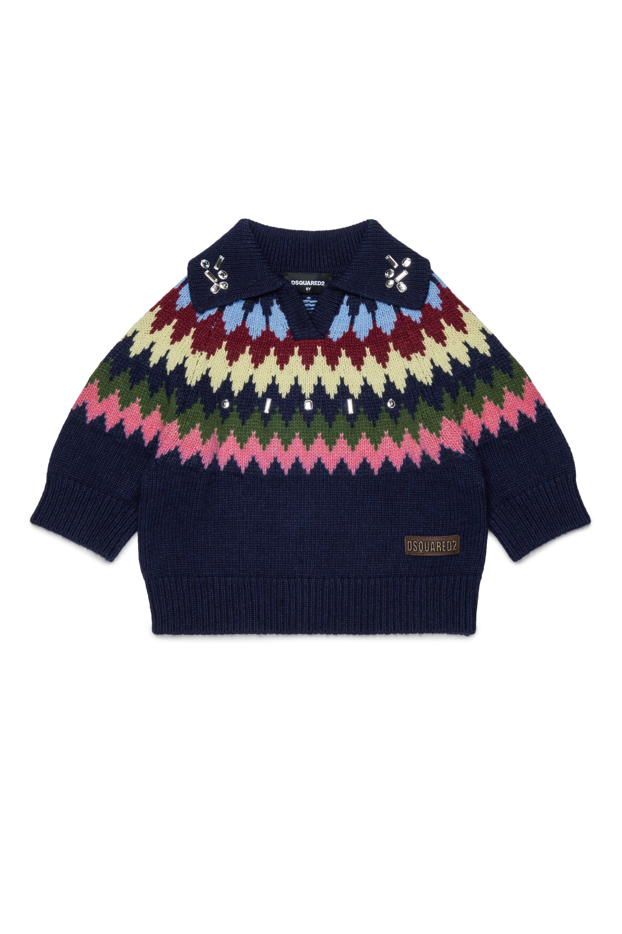 Jacquard pullover with logo