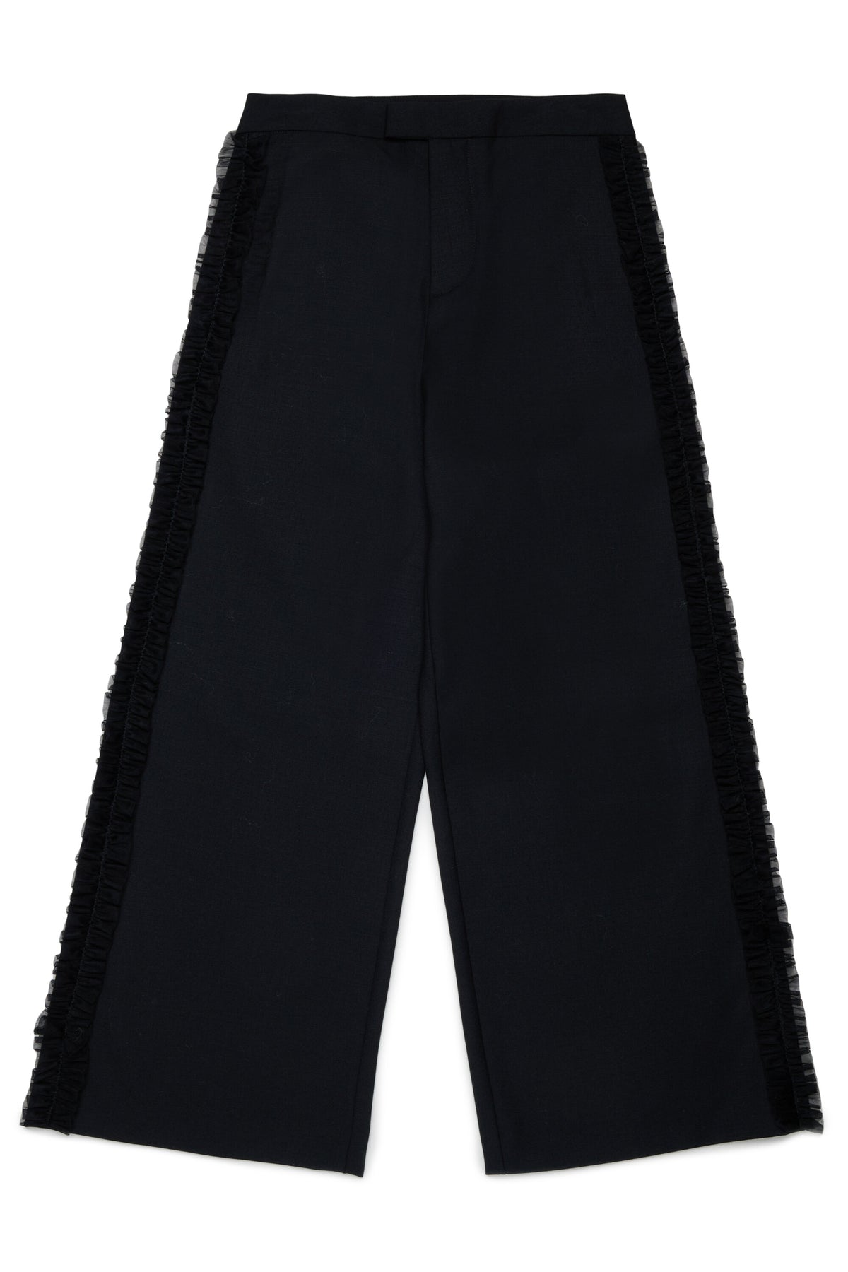 Formal pants with pleated inserts