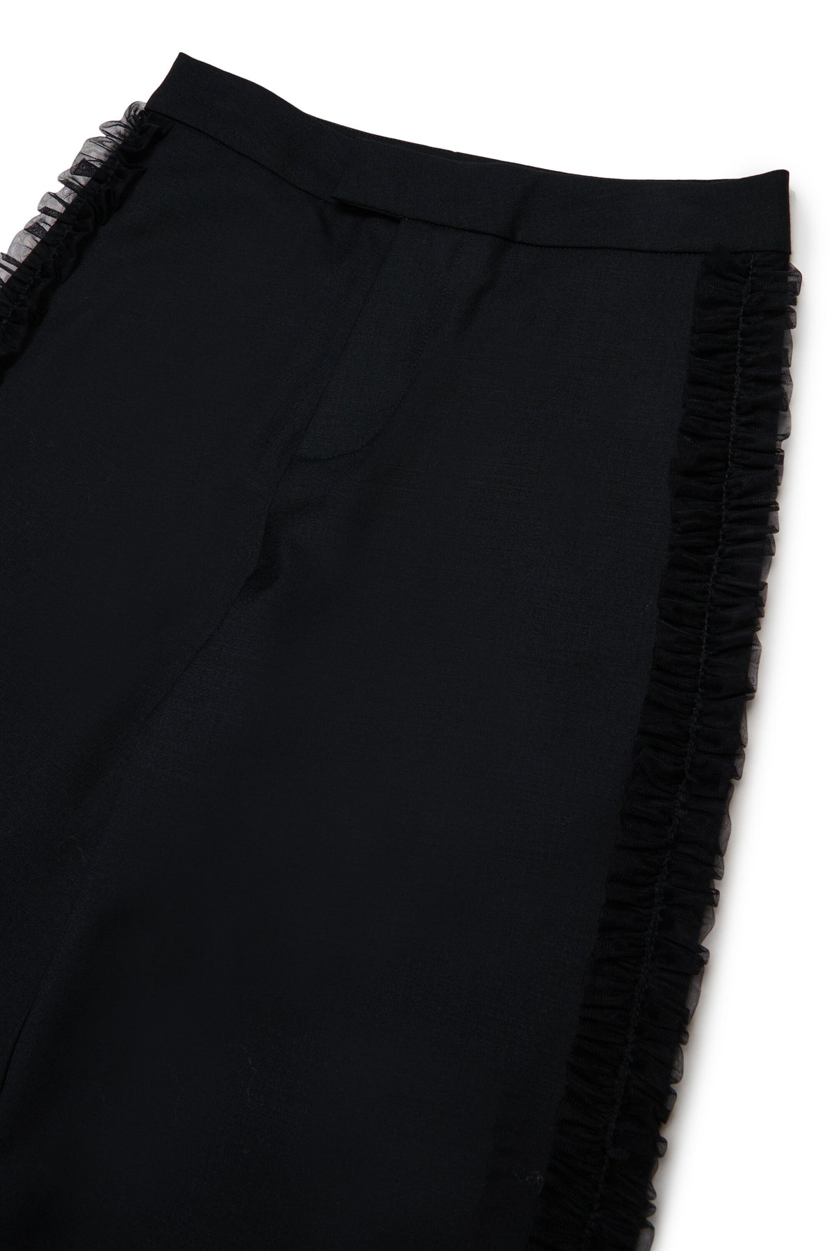 Formal pants with pleated inserts
