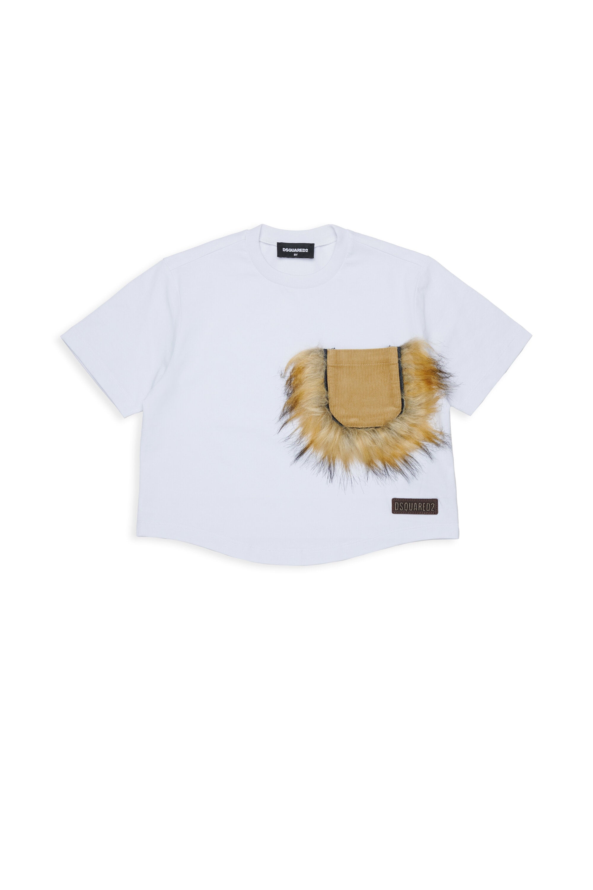 Camiseta con bolsillo de parche y logo