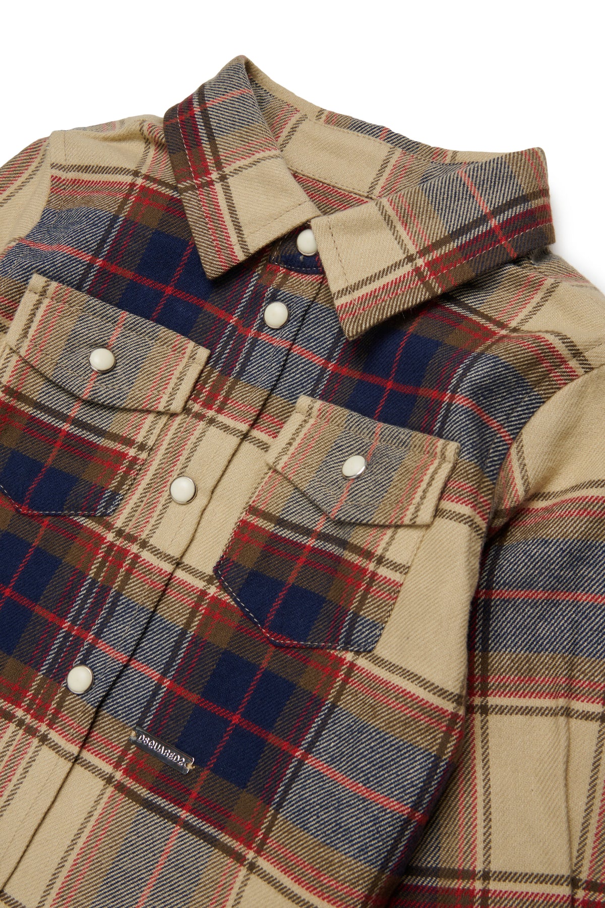 Checked shirt with logo