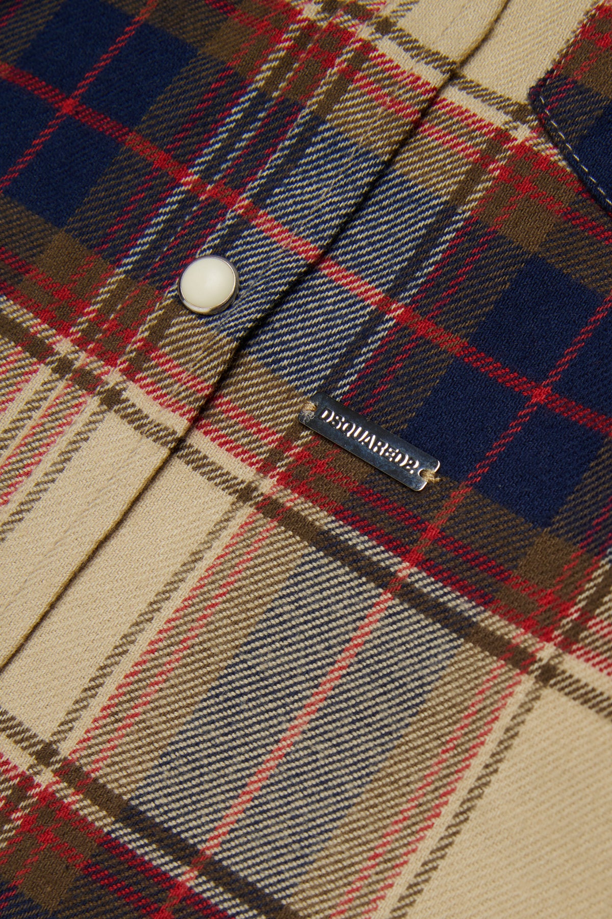 Checked shirt with logo