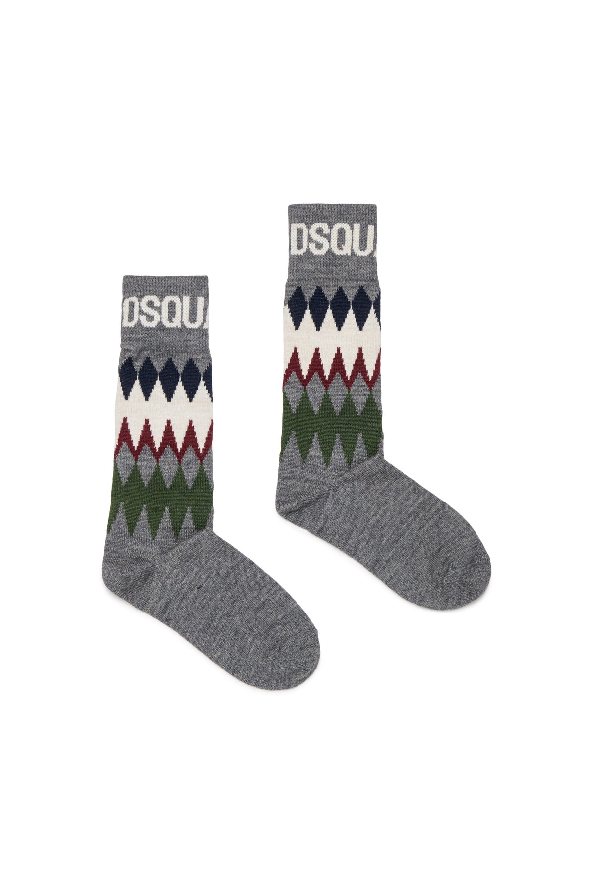 Socks with multicolor jacquard pattern