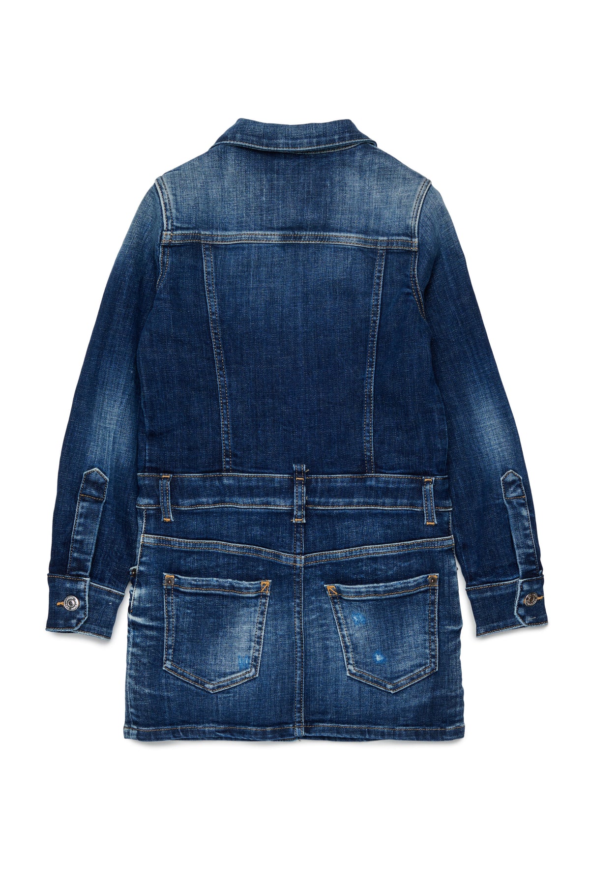 Denim dress with used effect