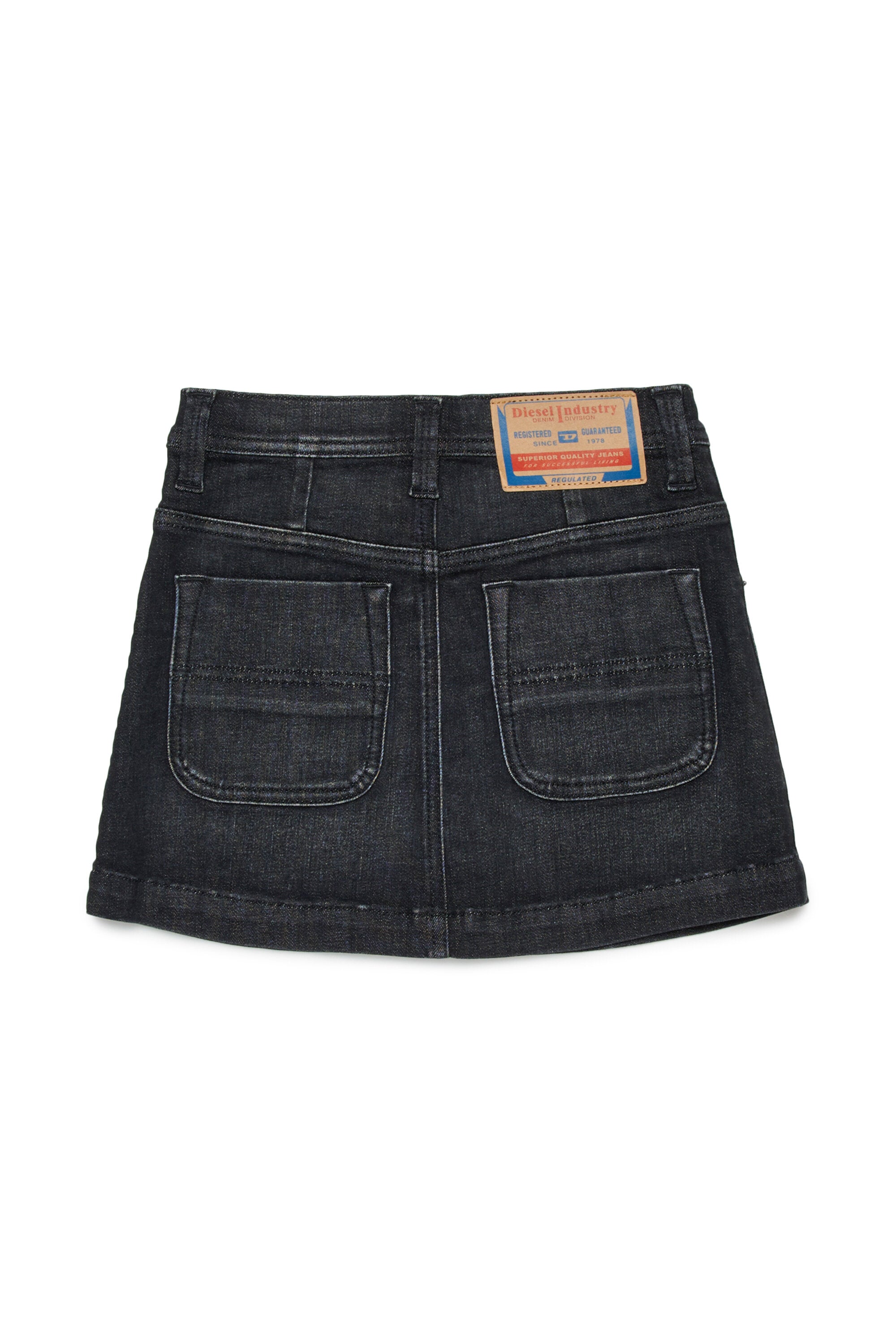 Minifalda de denim con botones