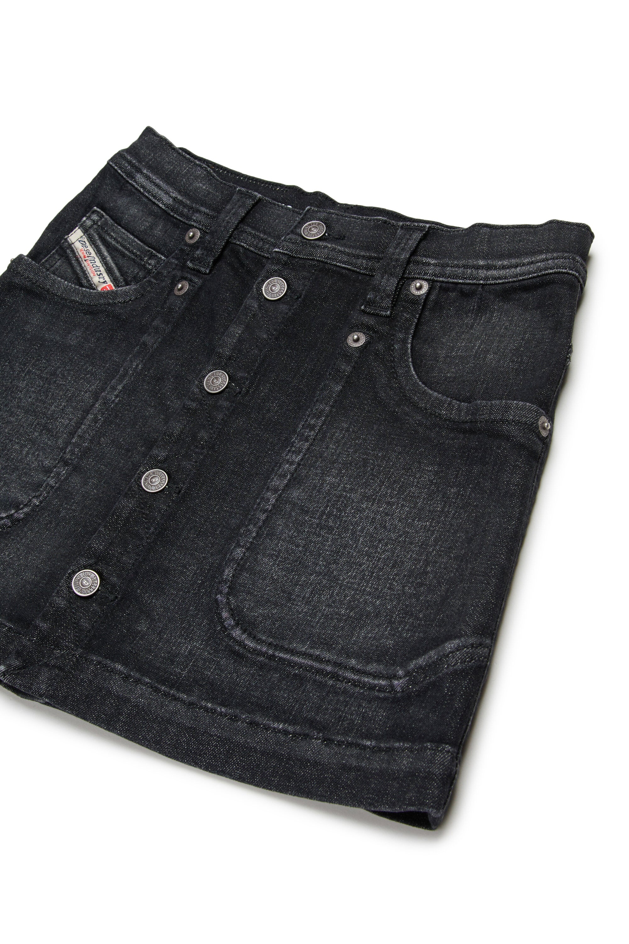 Minifalda de denim con botones