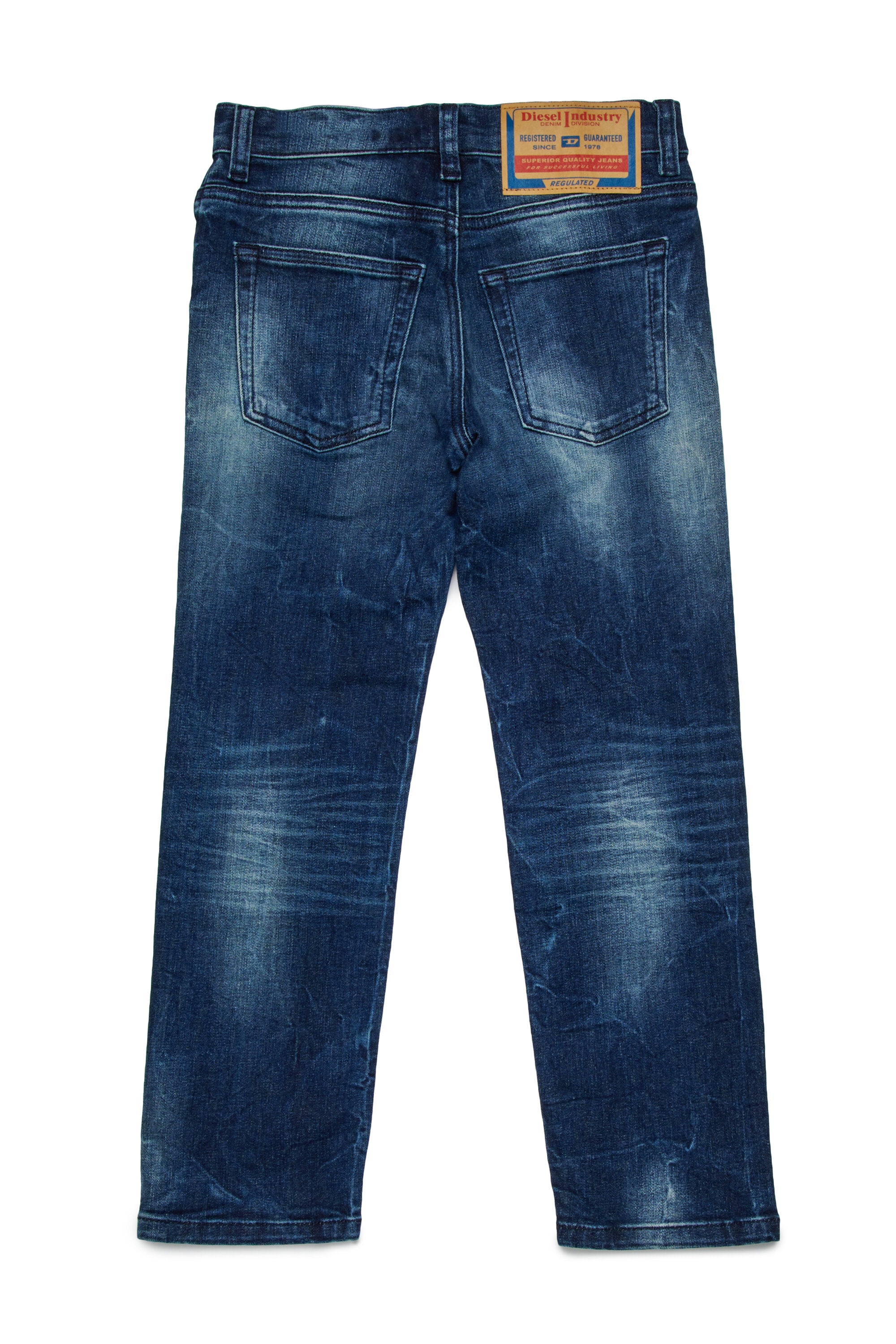 Dark blue regular jeans with breaks - 2010