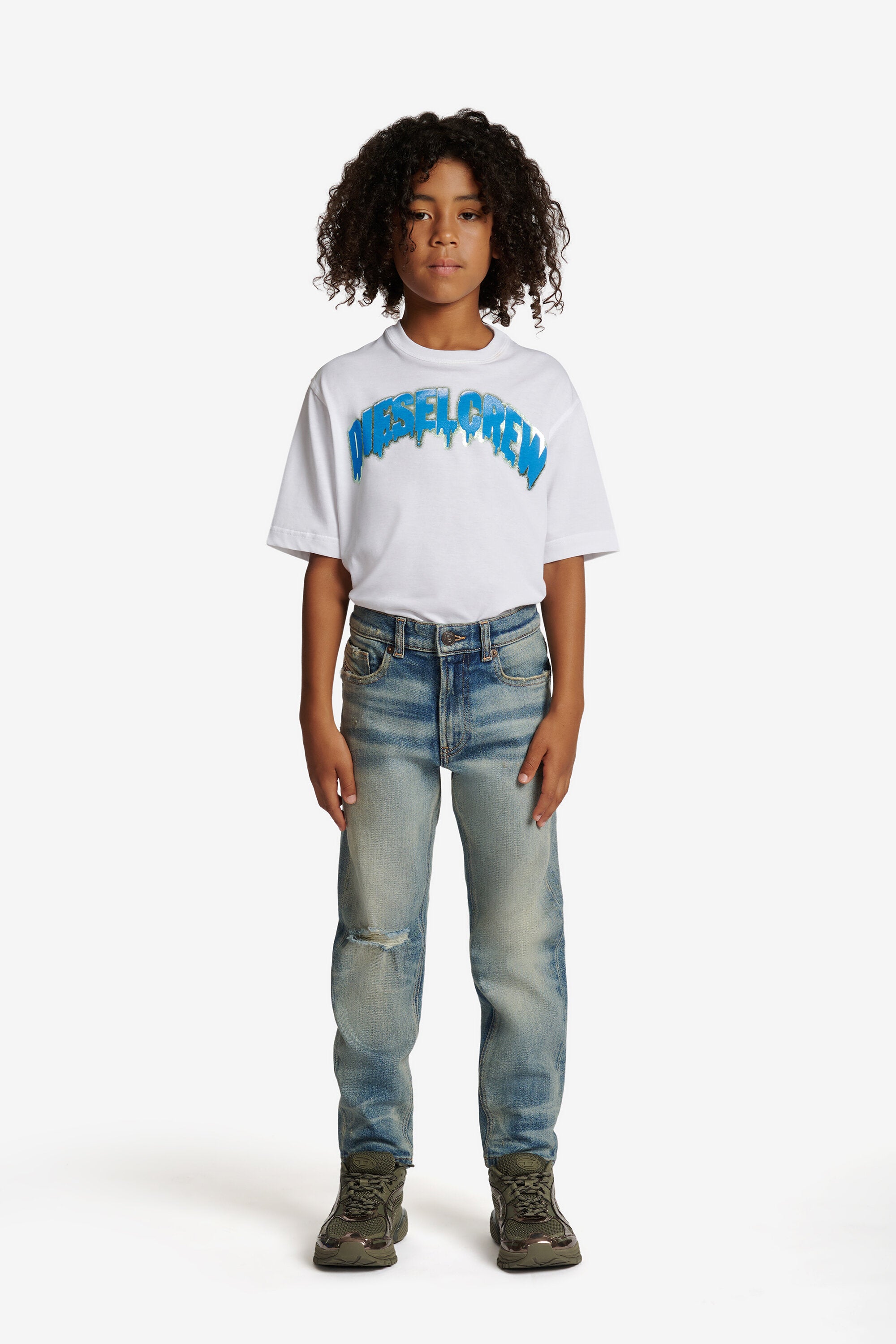 Regular fit light blue wash jeans - D-Lucas