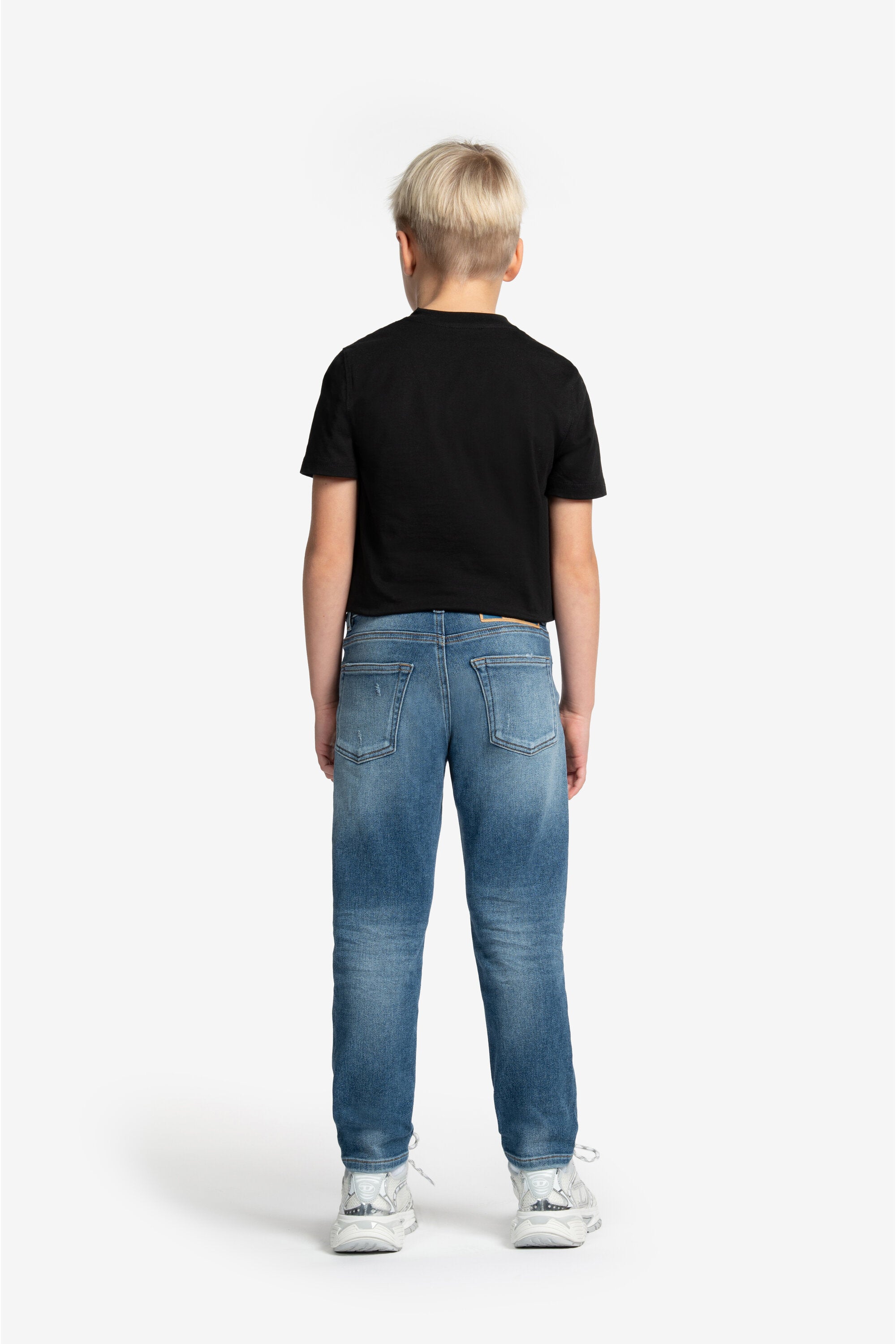 JoggJeans® regular azul medio con abrasiones - D-Lucas