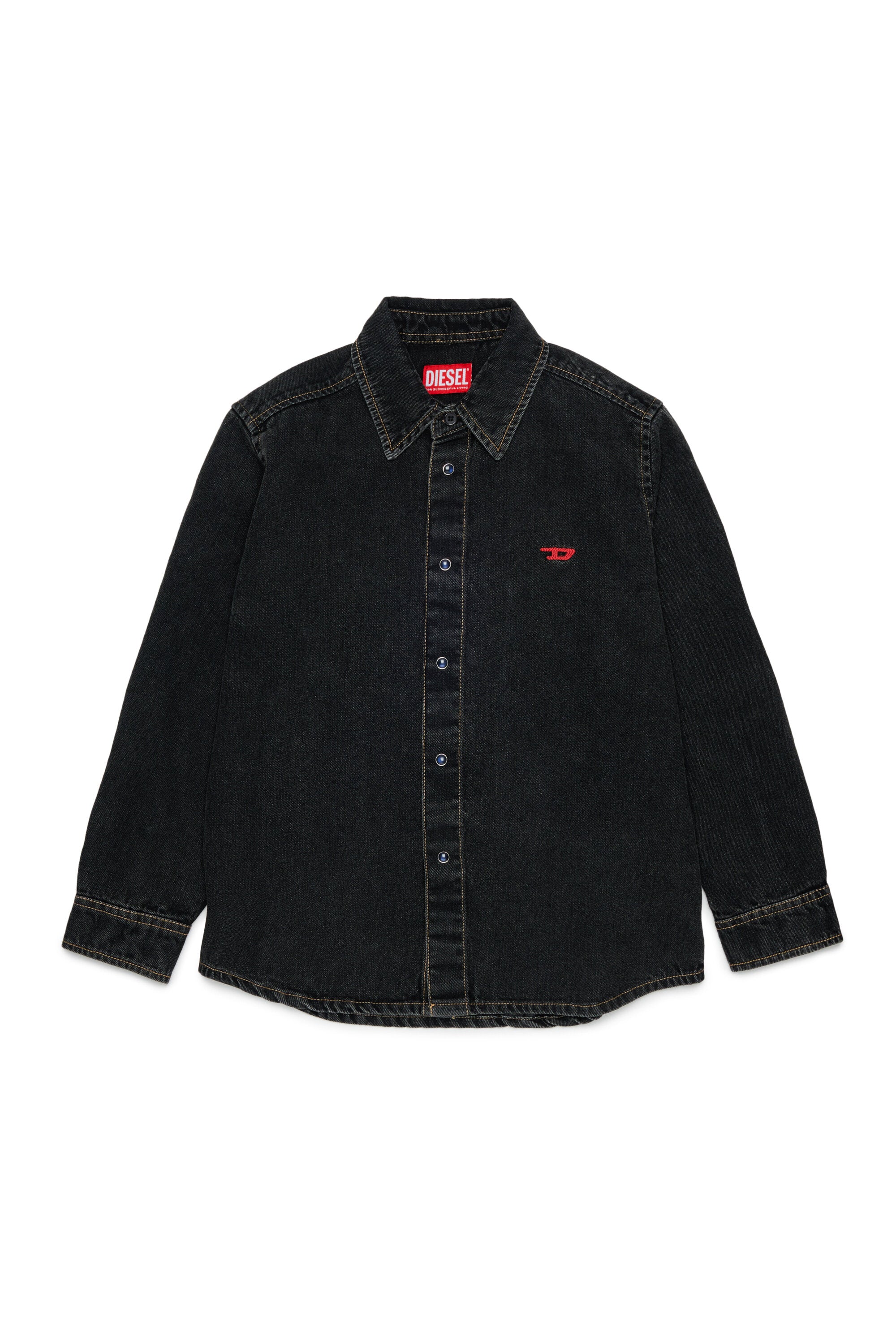Camisa vaquera con logo