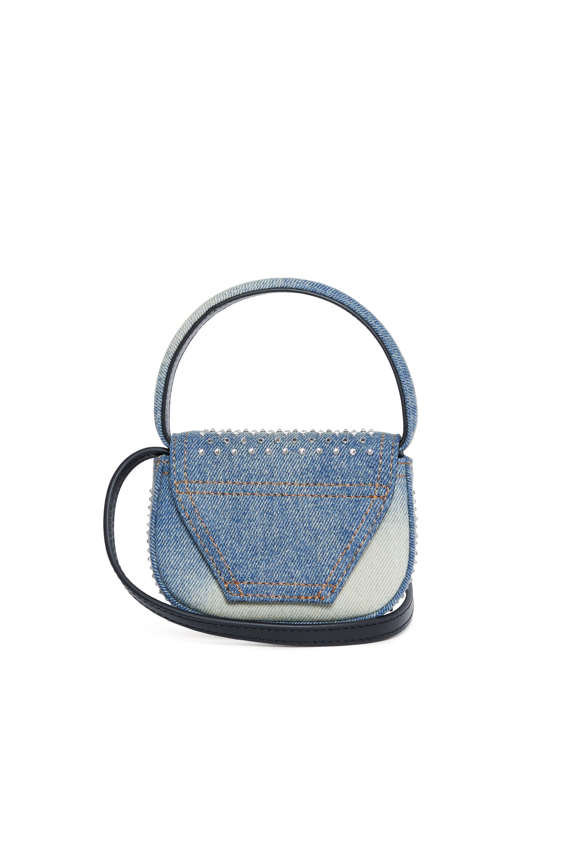 Bolso 1DR XS denim con strass