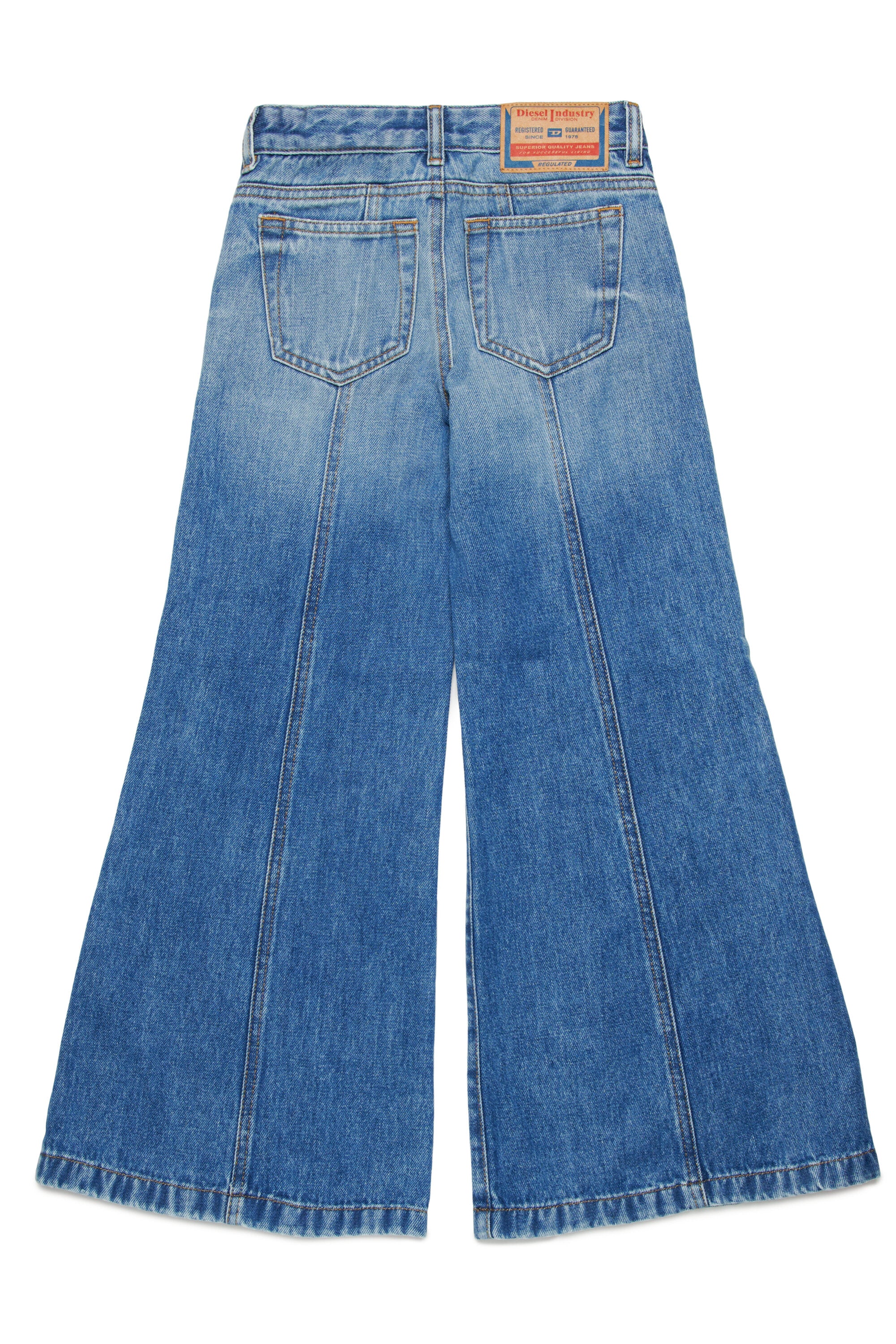 Vintage effect blue flare jeans - D-Akii
