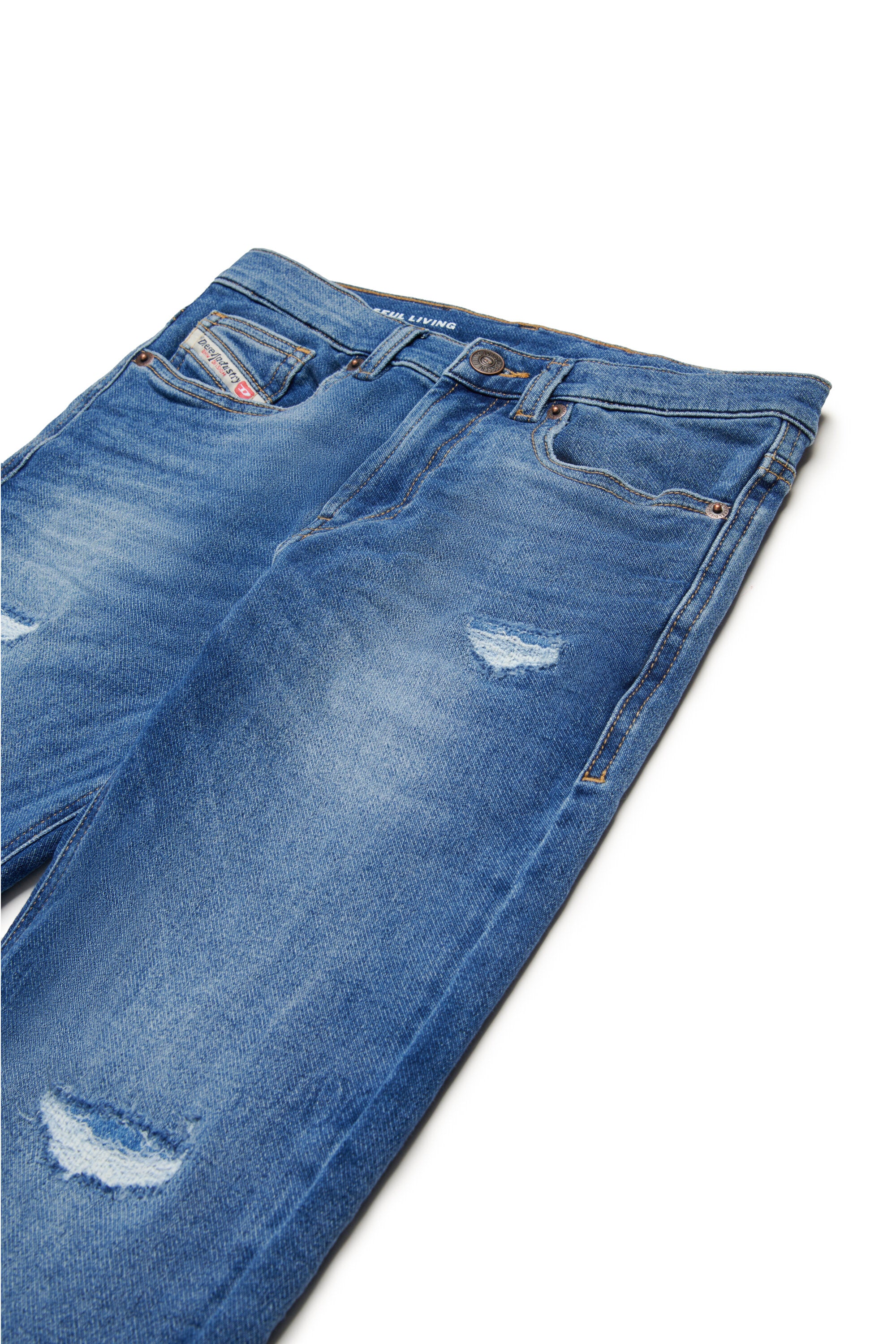 JoggJeans® straight azul medio con roturas - 2010