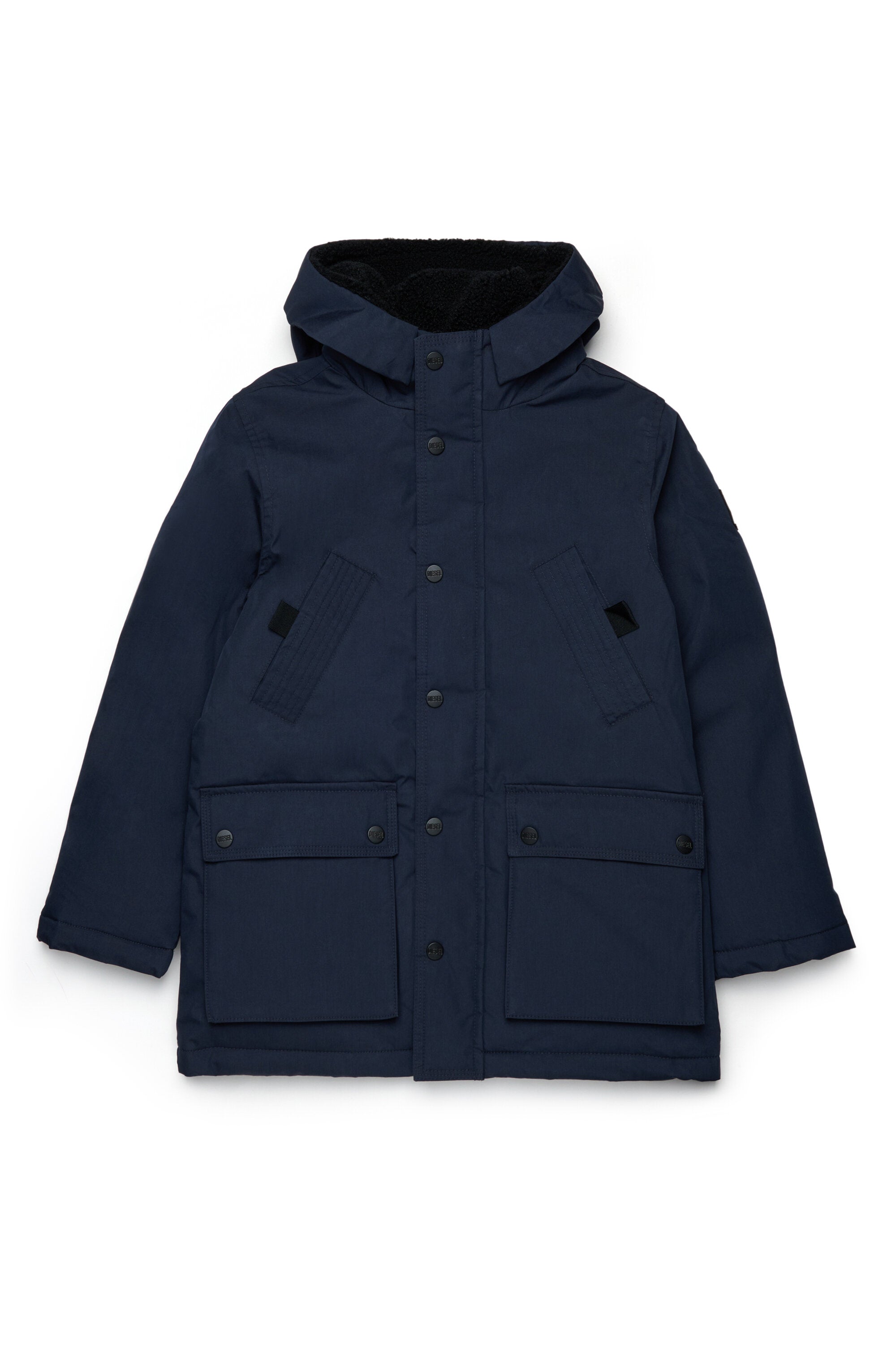 Chaqueta acolchada largo con bolsillos delanteros