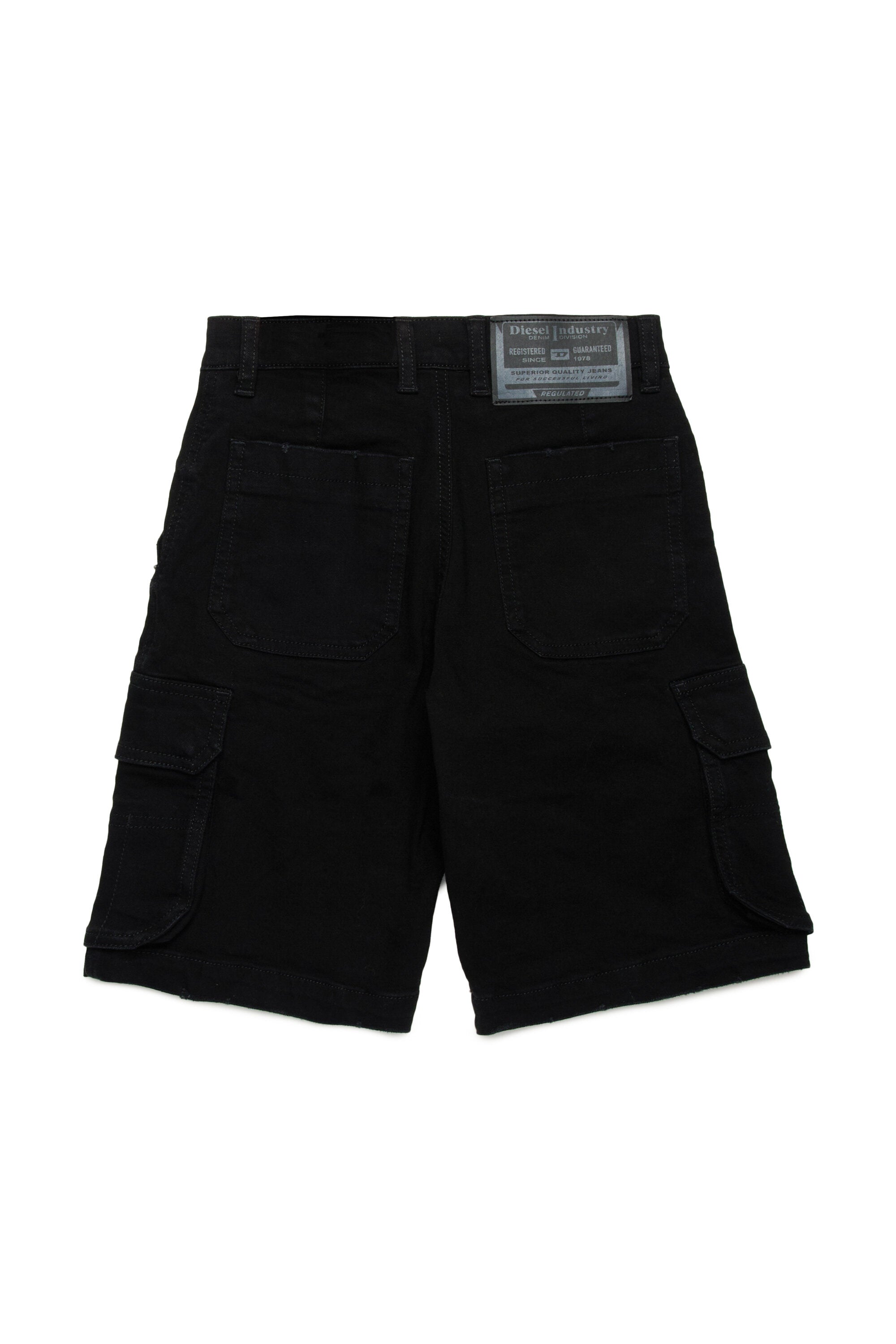Pantalones cortos de denim negros