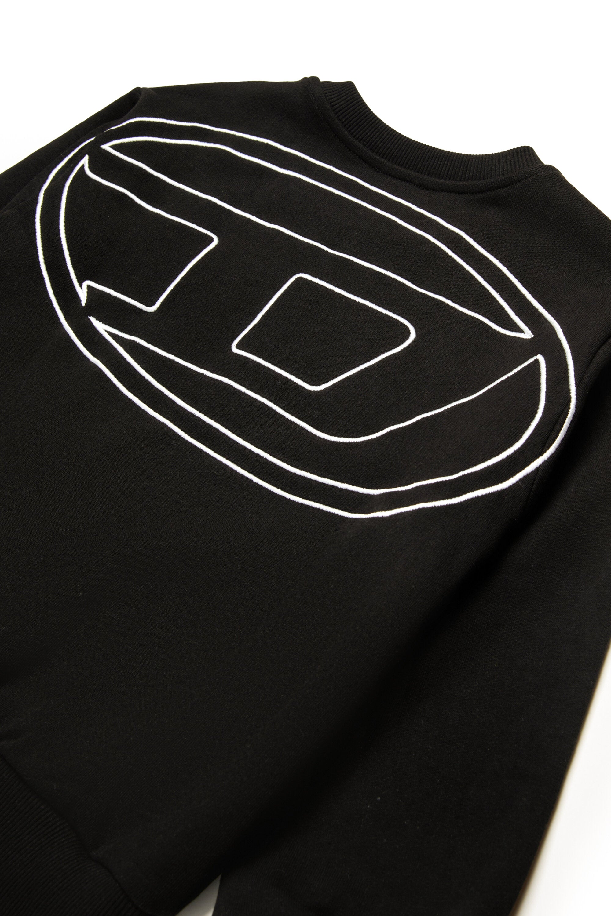 Crew-neck sweatshirt with maxi Oval D logo