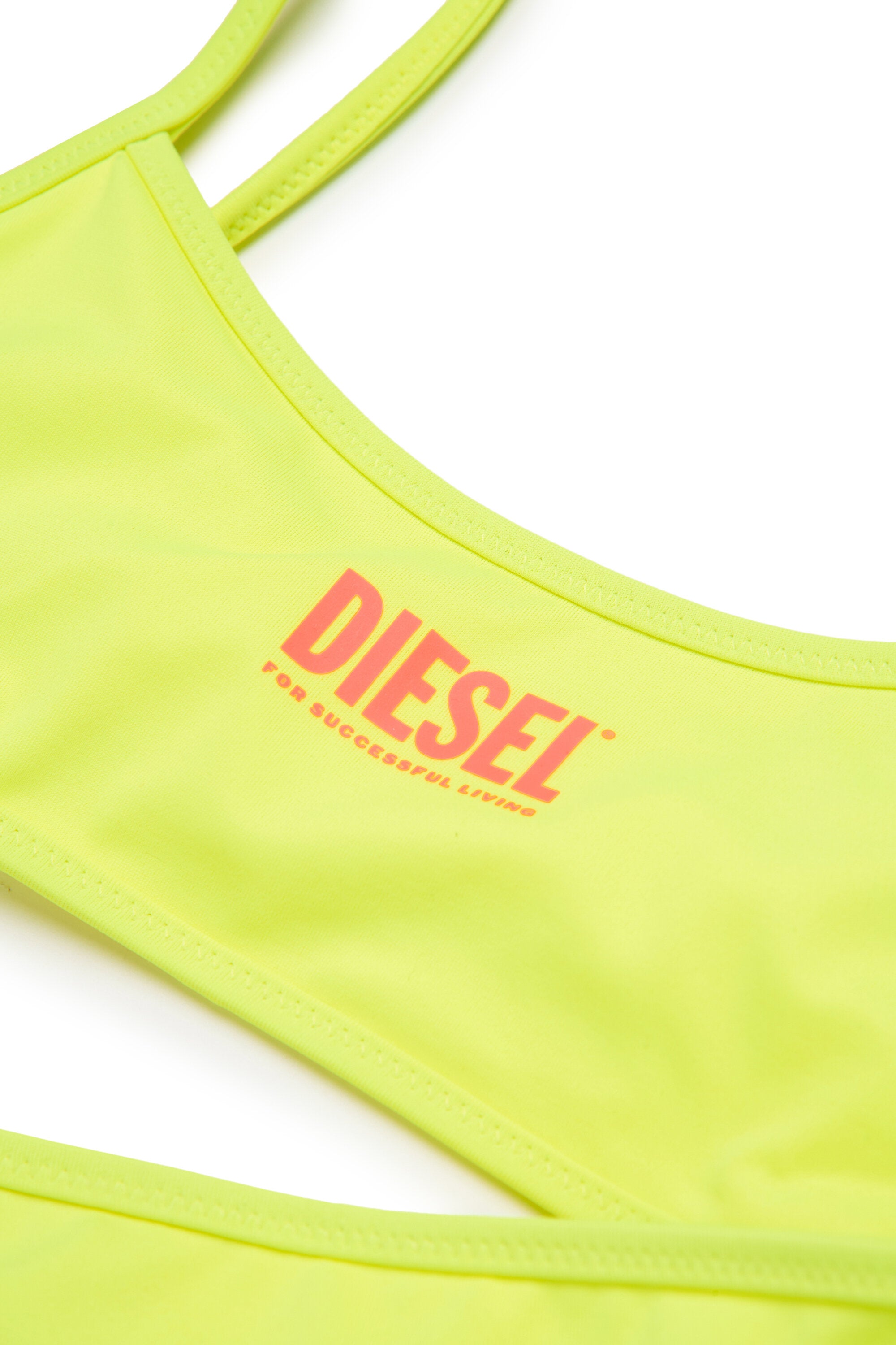 Fluo bikini swimsuit with institutional logo