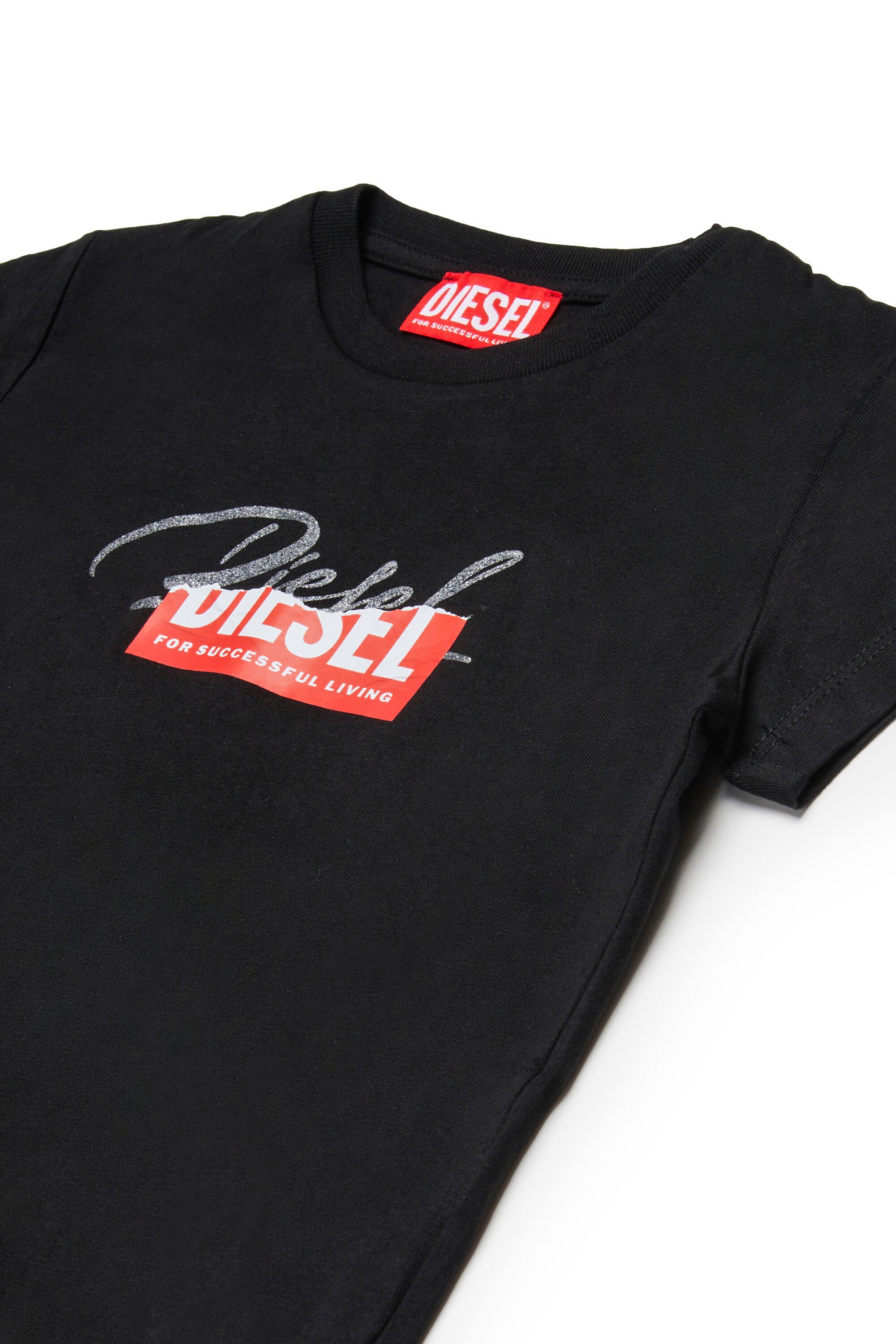 Camiseta de punto con logo superpuesto