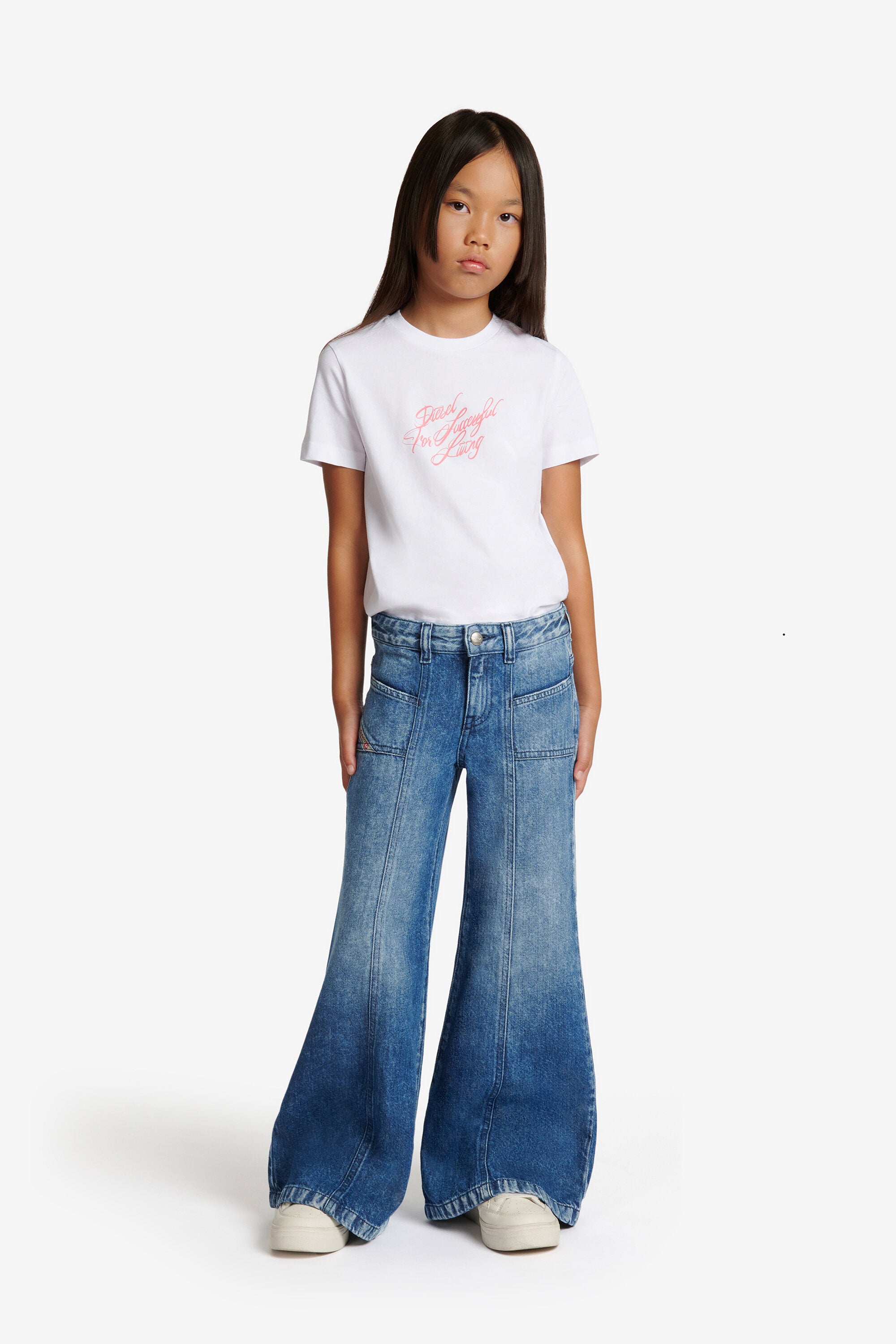 Jeans flare fit lavado azul medio - D-Pam