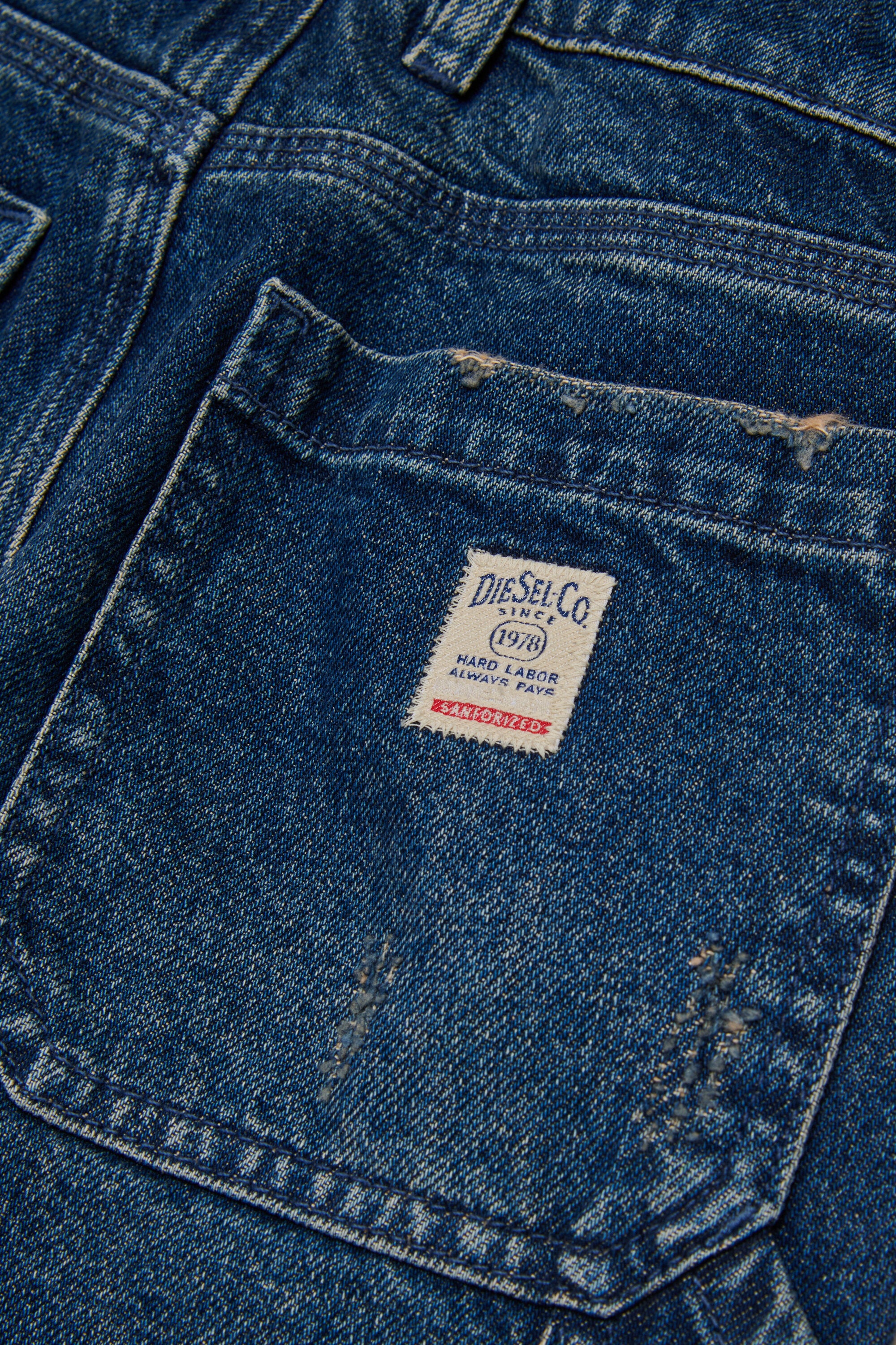 Vaqueros relaxed azul oscuro con efecto sucio - D-Argjx Work