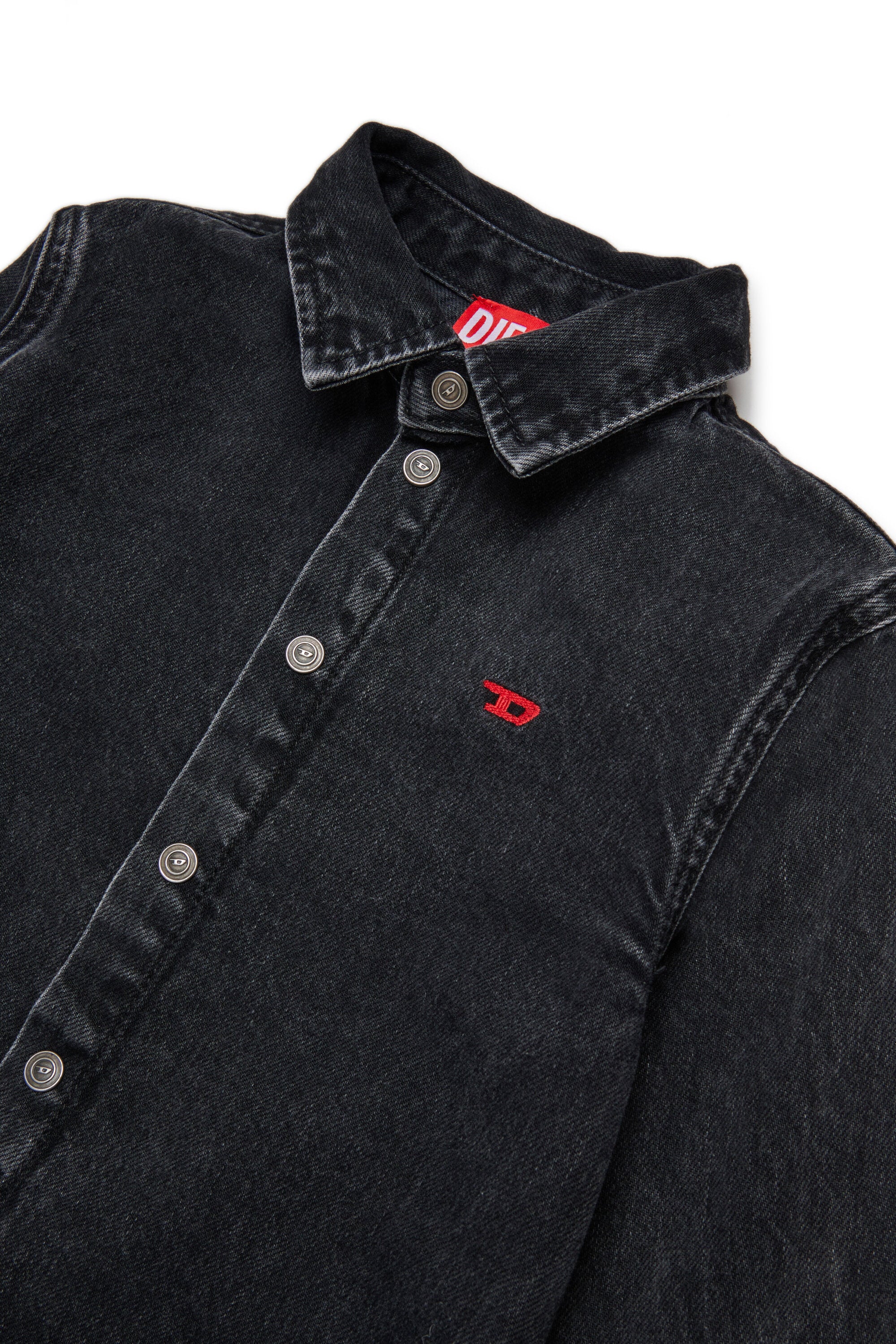 Vestido camisero denim con falda de quita y pon