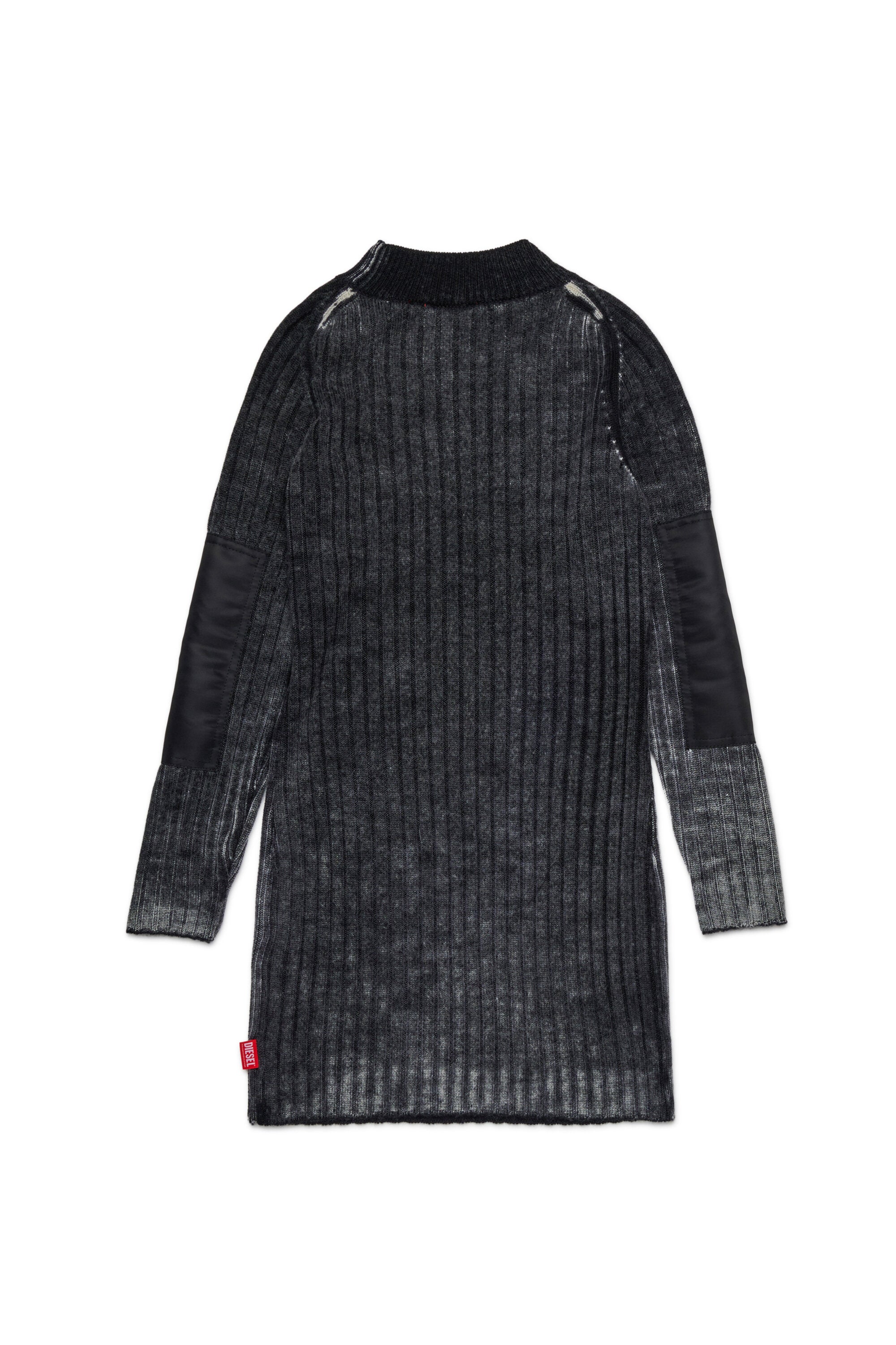 Merino wool rib sheath dress