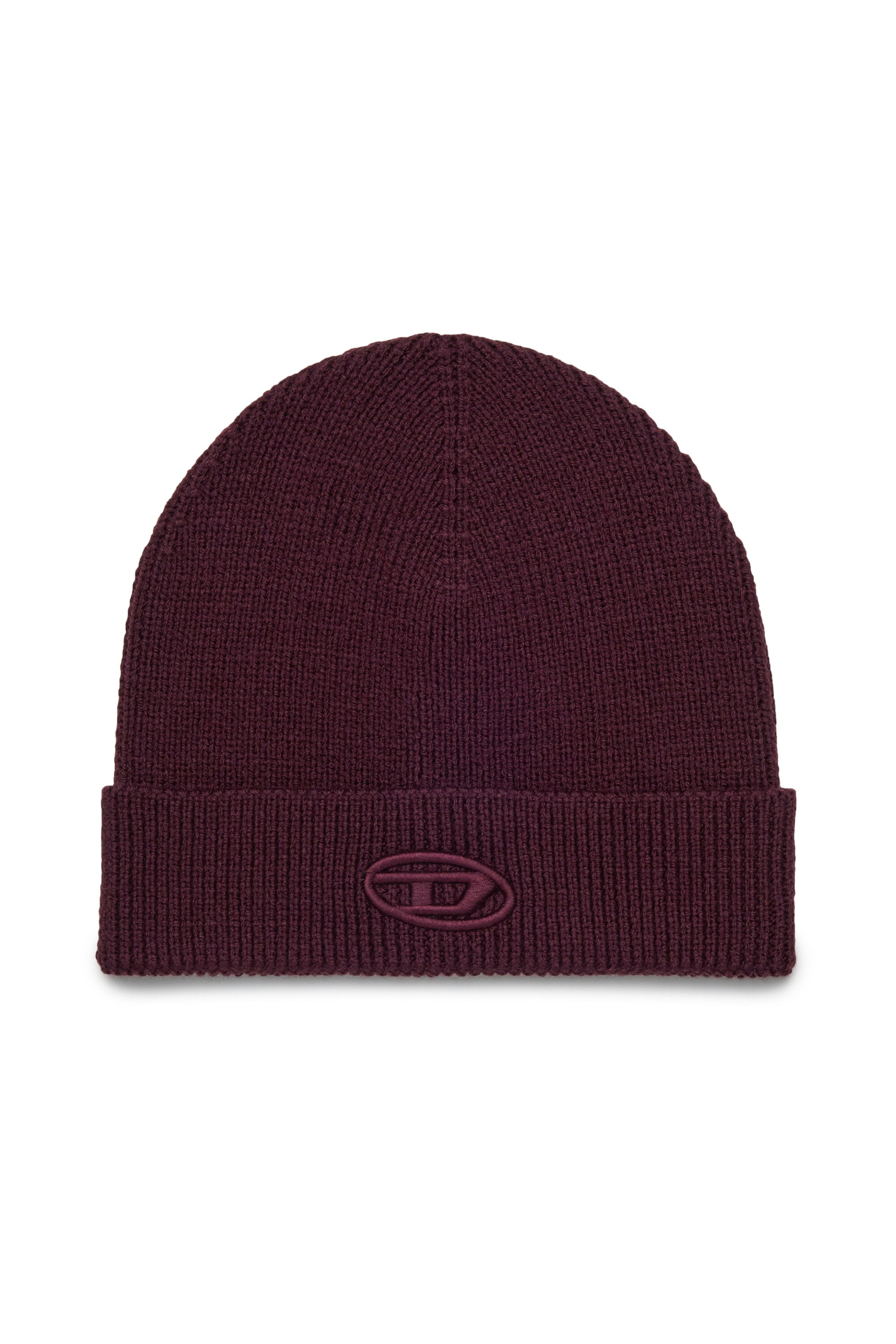 Branded wool-blend beanie