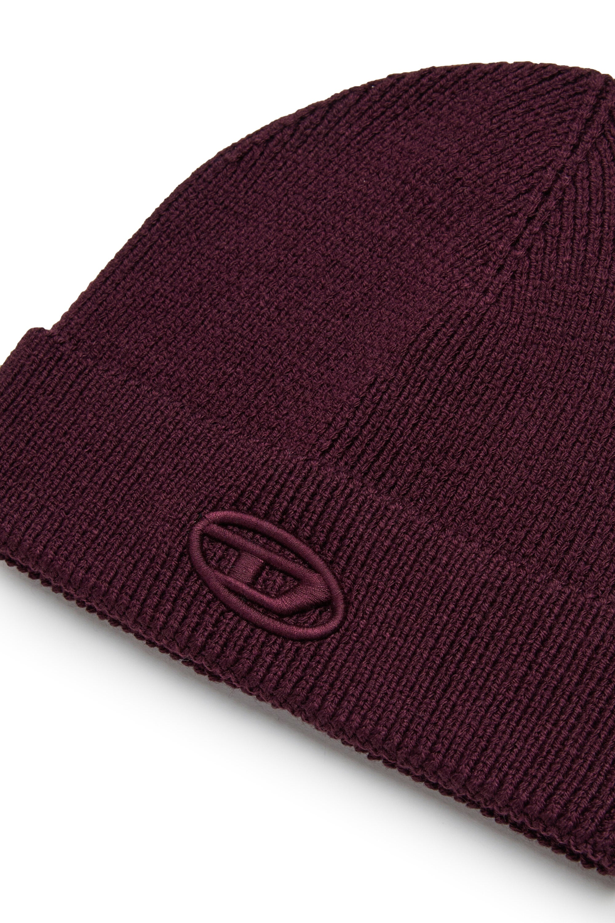 Branded wool-blend beanie