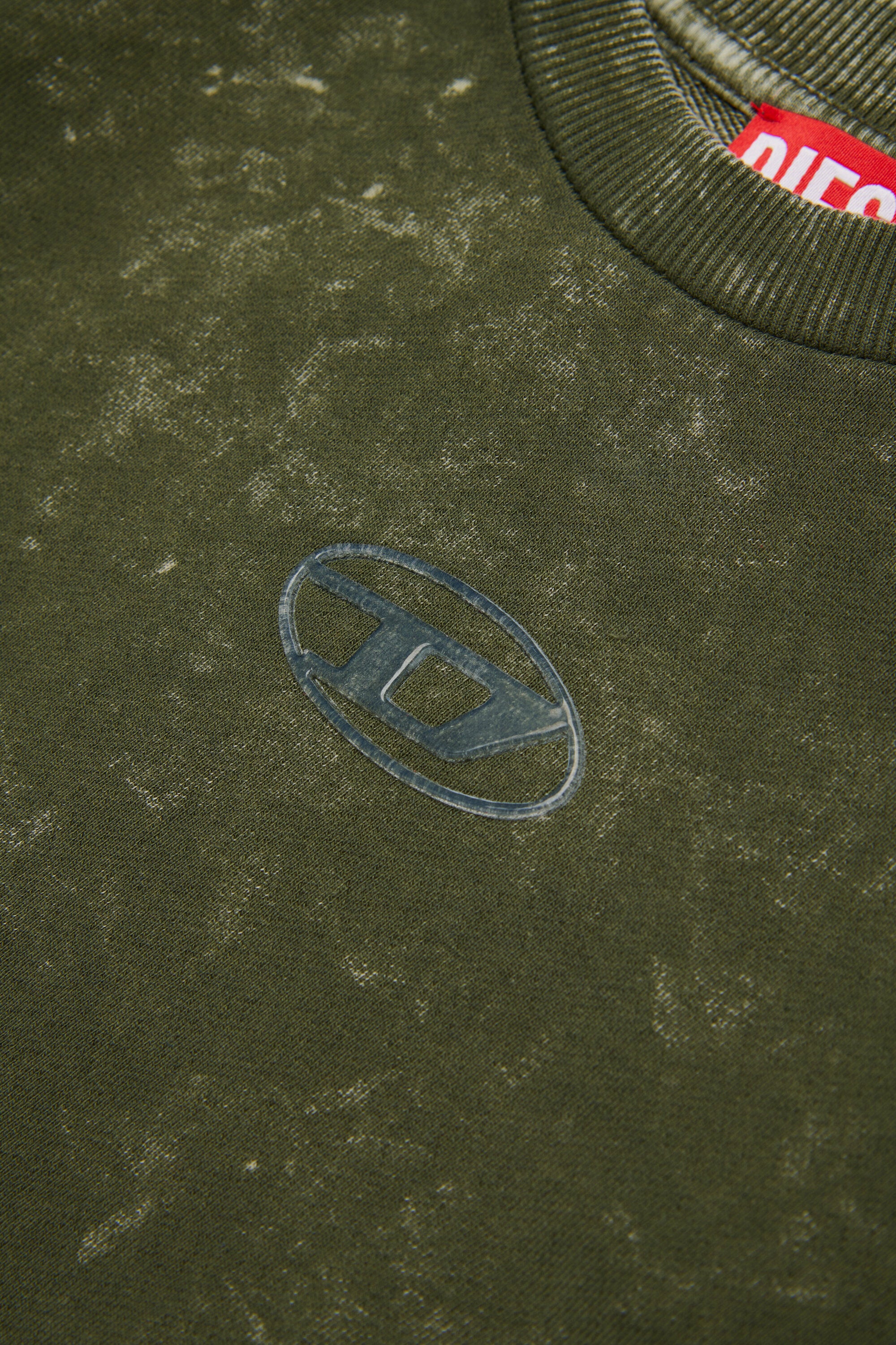 Sudadera de cuello redondo jaspeada