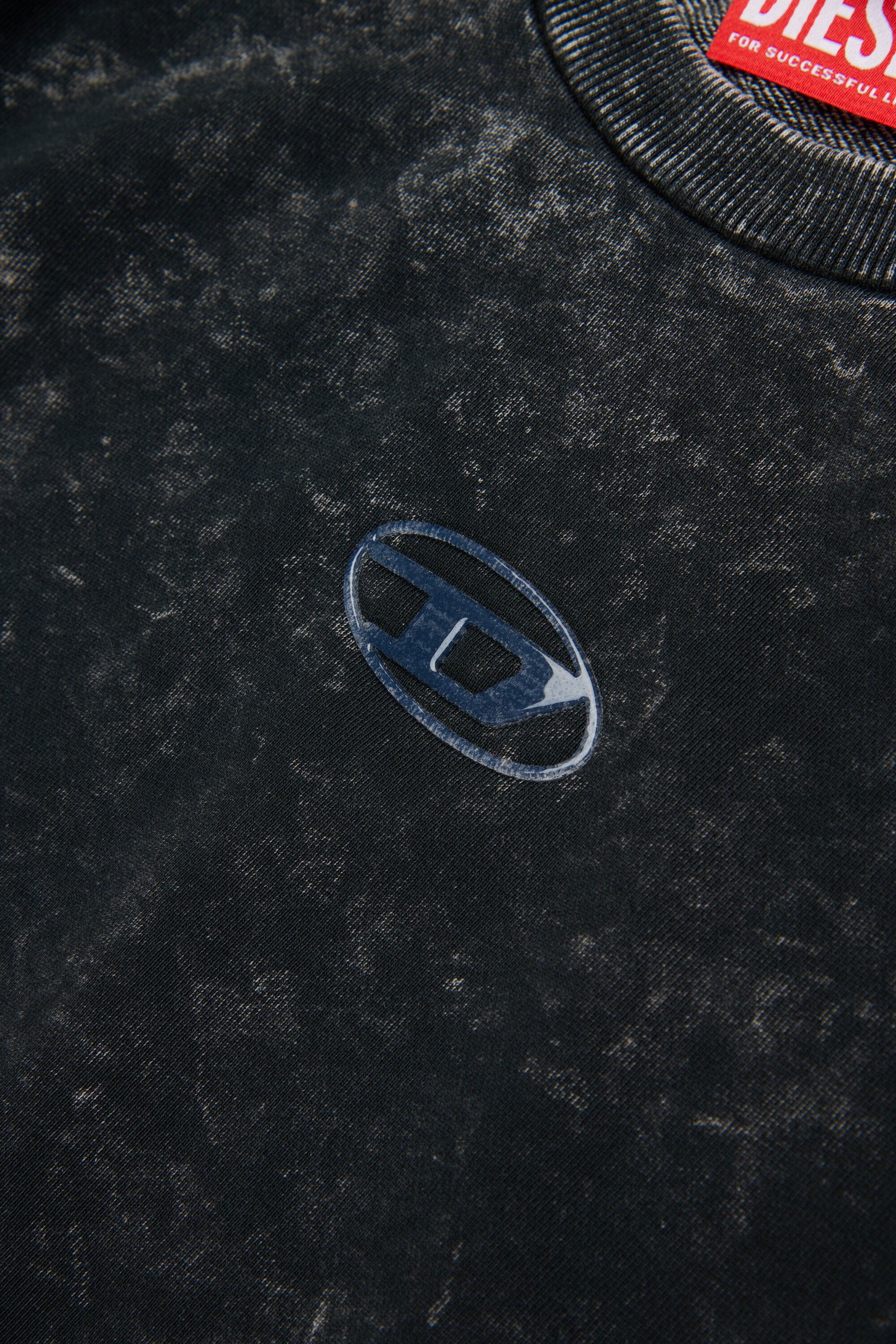 Sudadera de cuello redondo jaspeada