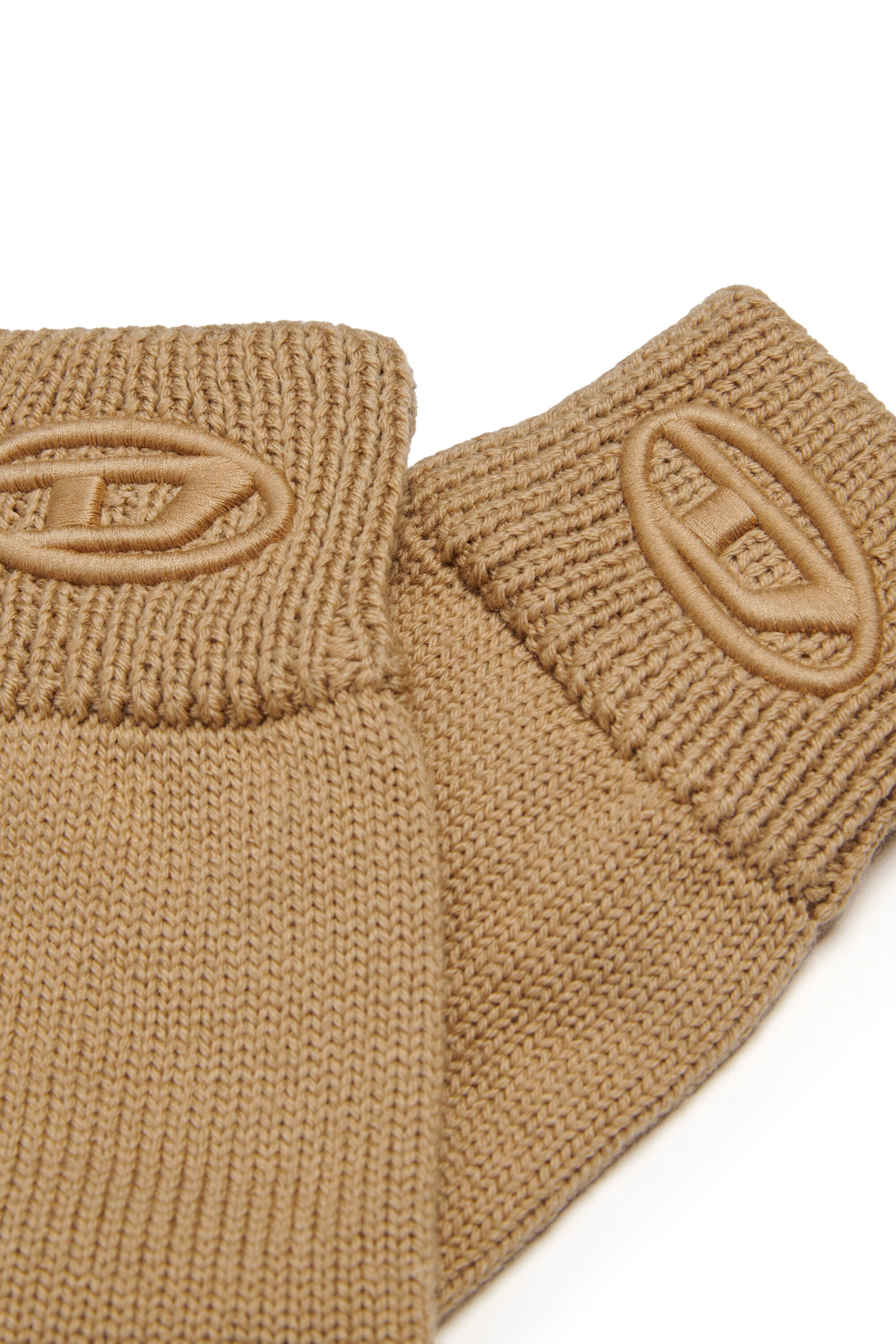 Guantes de punto en mezcla de lana con logotipo