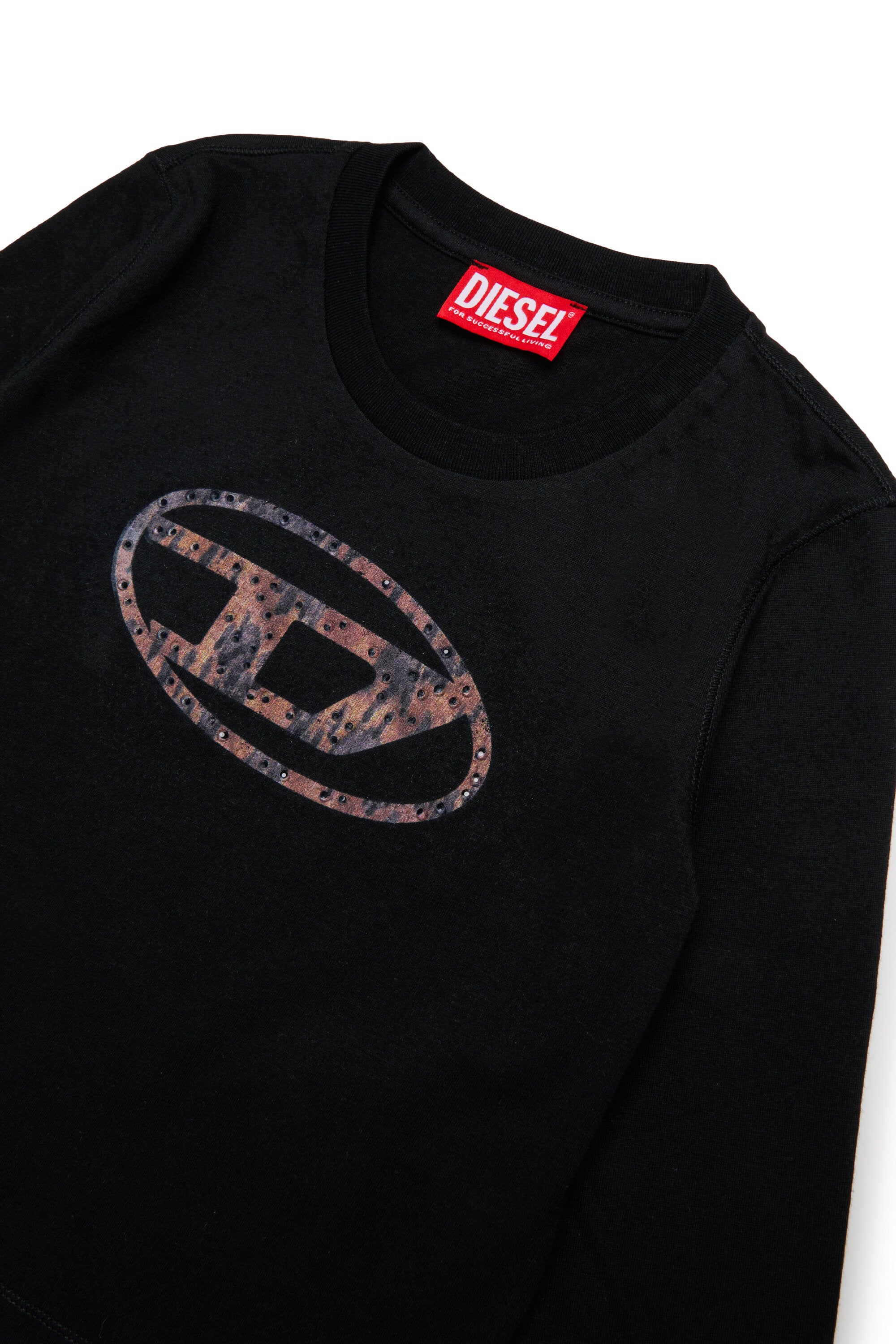 Camiseta de manga larga con logotipo Oval D Acid Rain