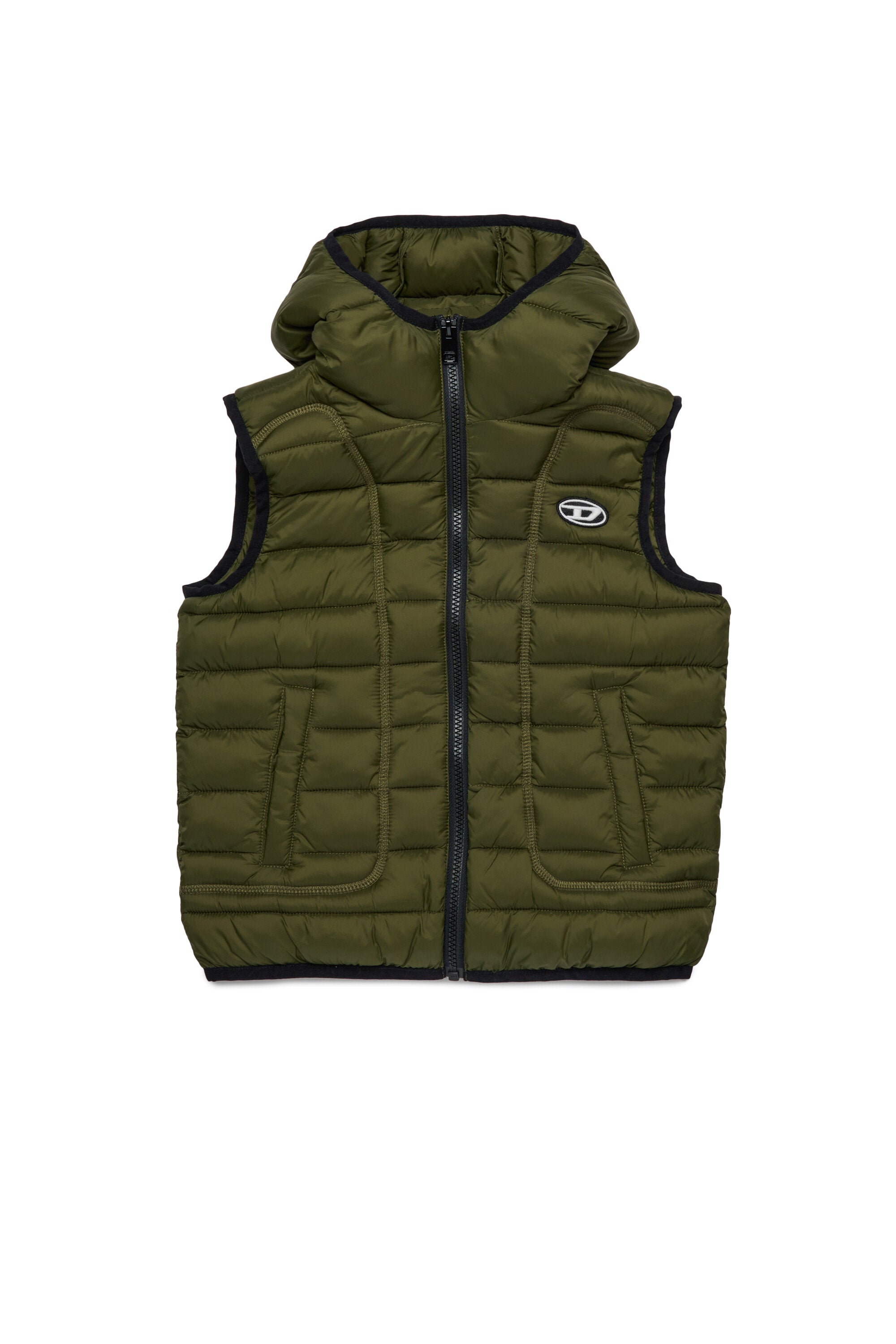 Lightweight hooded vest with logo Oval D