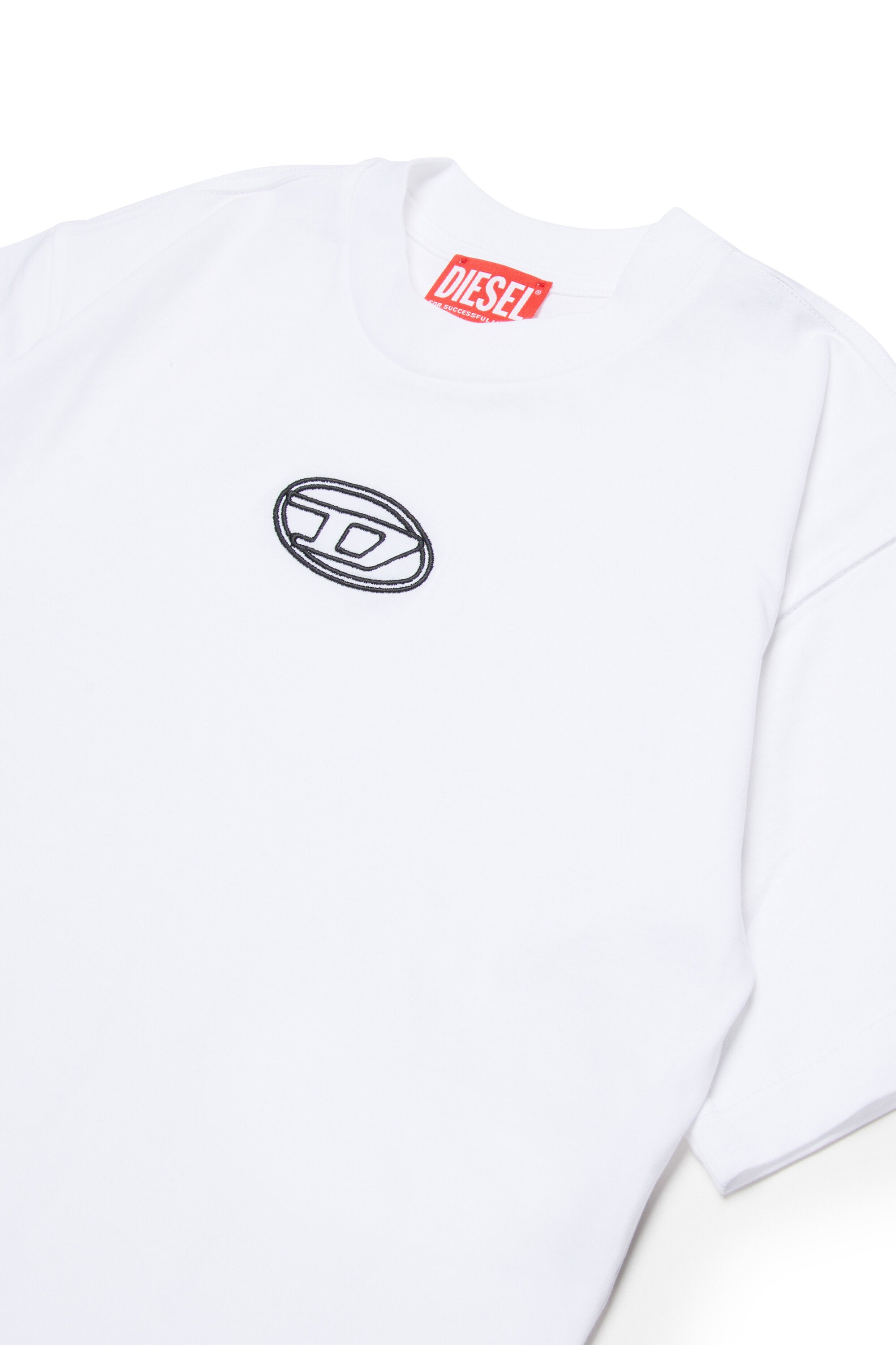 Camiseta boxy de punto con el logotipo de la Oval D