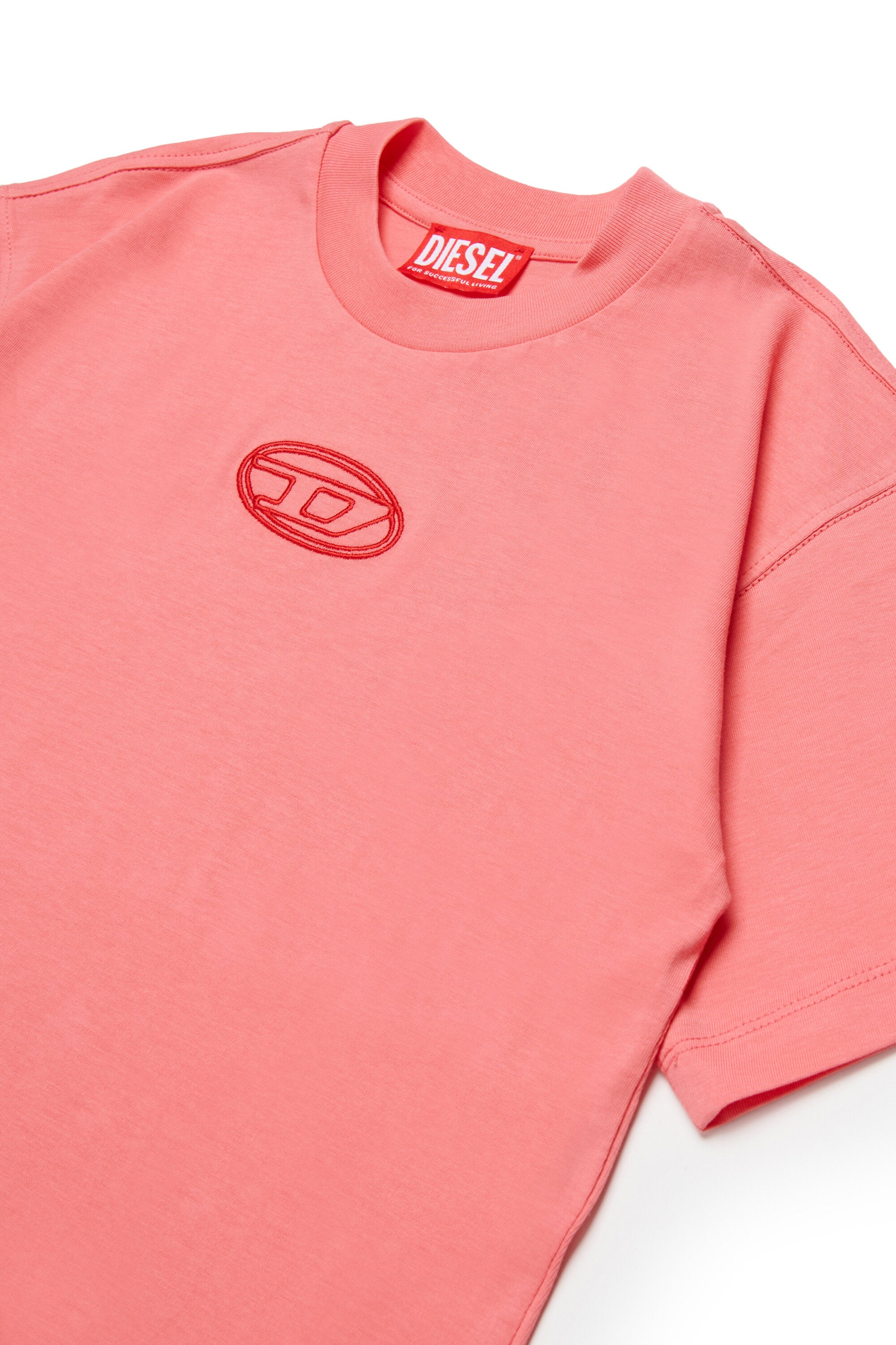 Camiseta boxy de punto con el logotipo de la Oval D