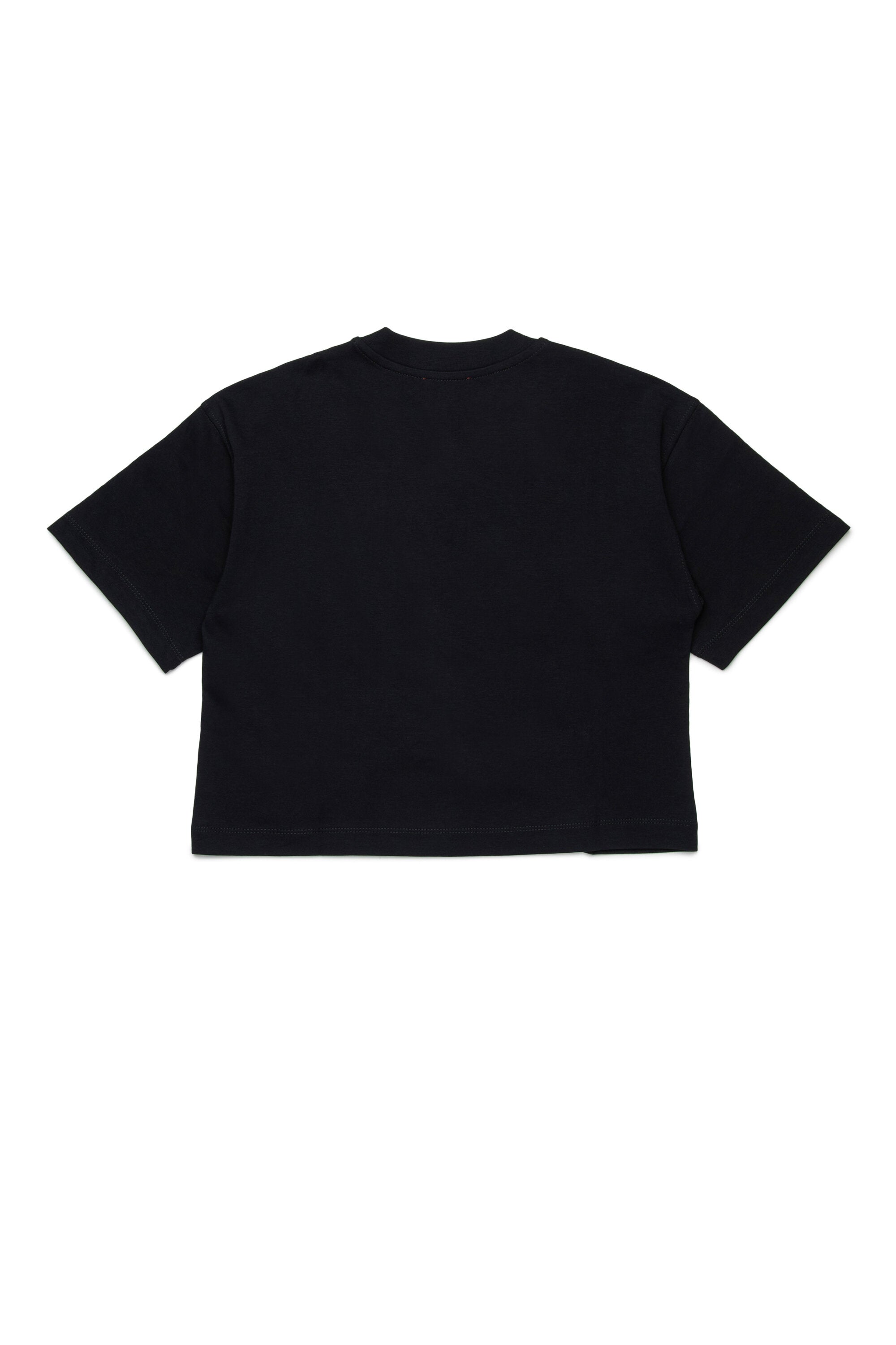 Boxy jersey T-shirt branded with Oval D logo